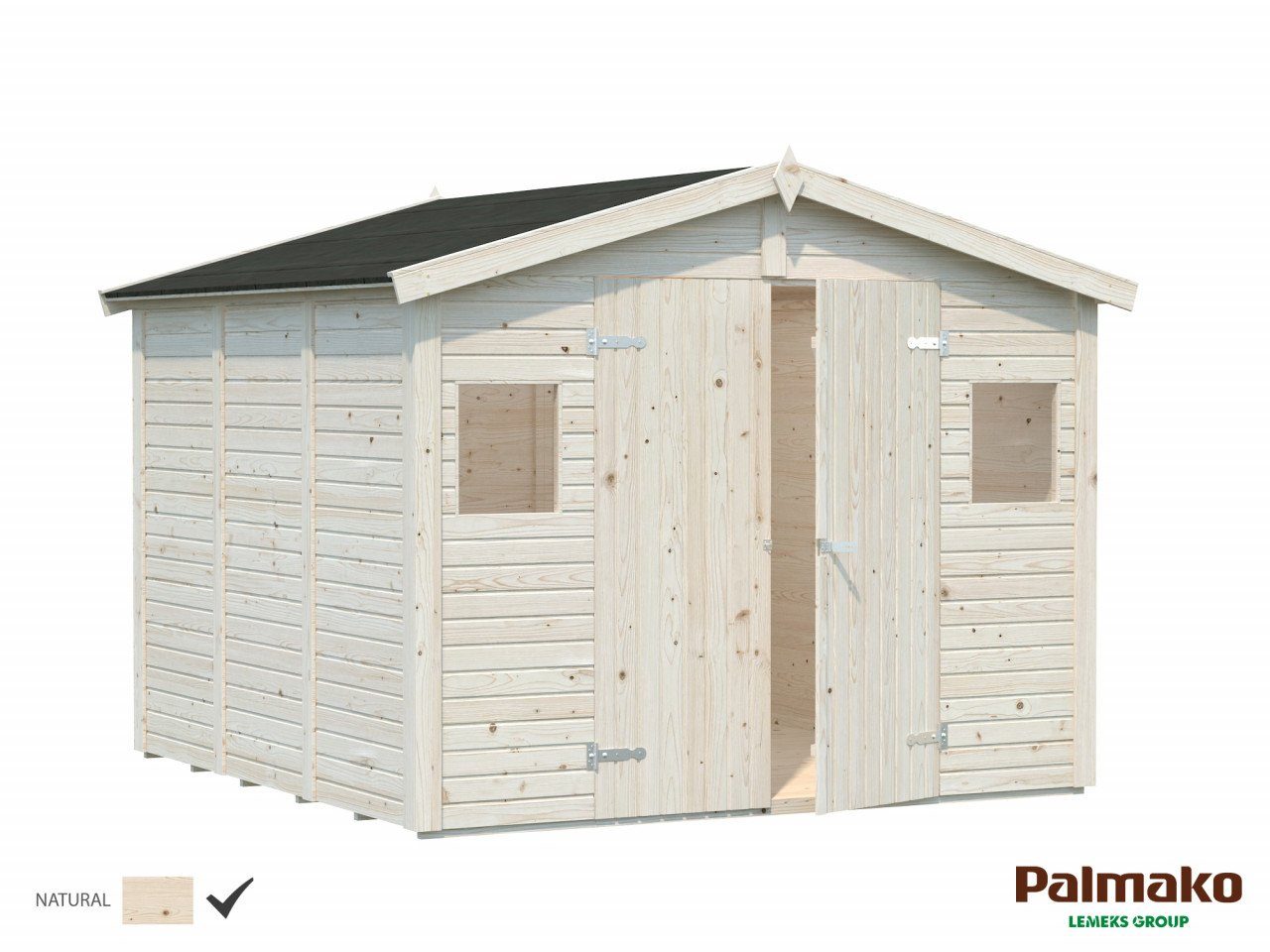 Palmako Gerätehaus Dan 7,7 BxT: cm Holz farblos Gartenhaus, 273x280