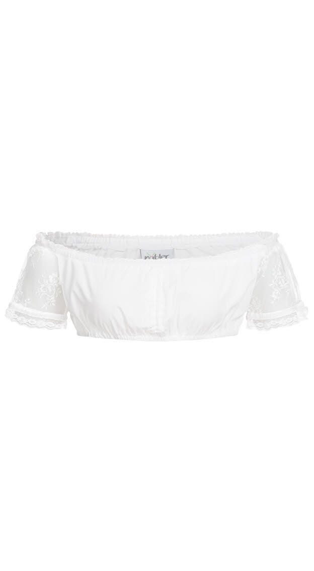 Dirndlbluse Dirndlbluse Kurzarm Karina in Weiß von Nübler