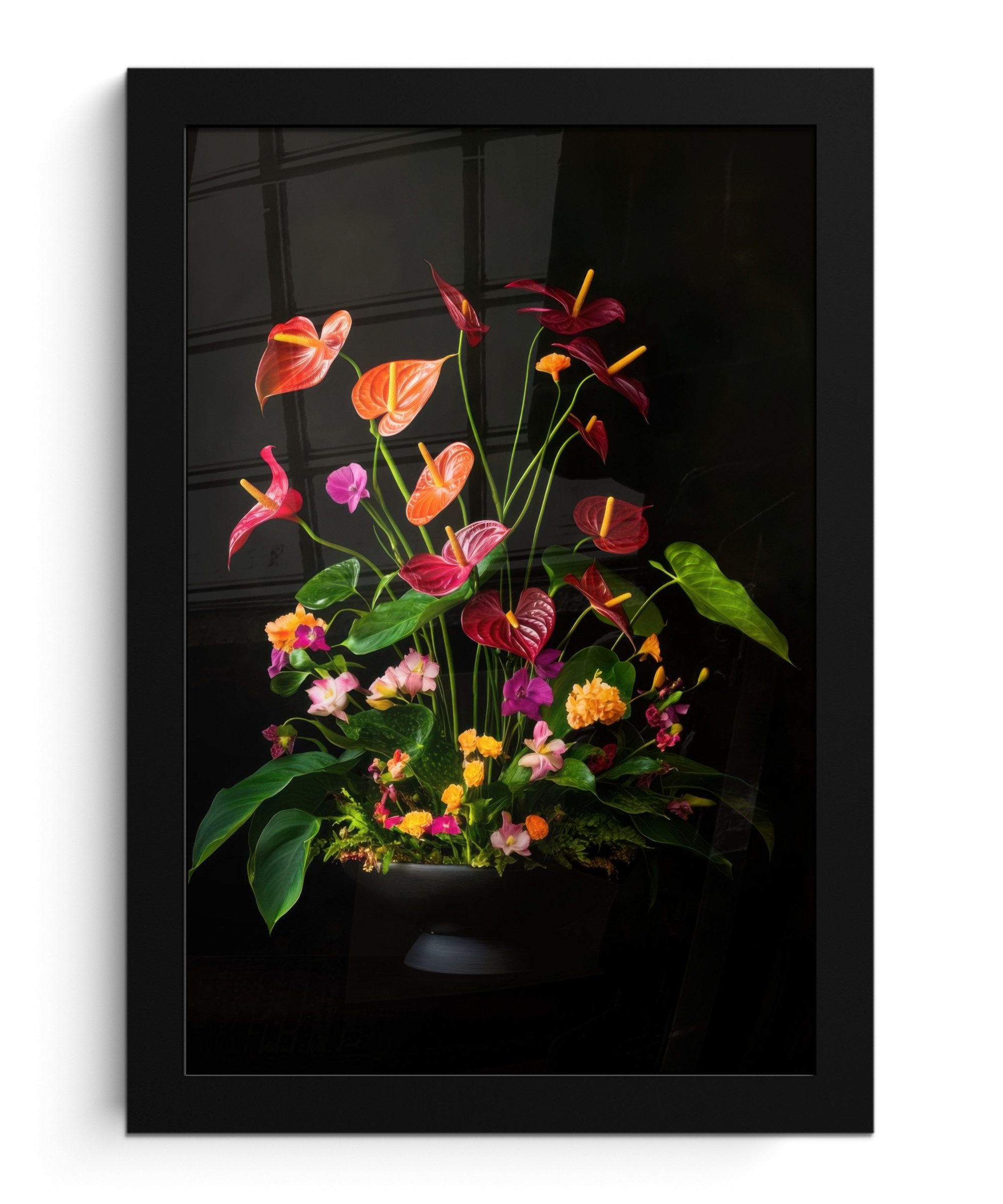 Poster Blumen - Vase - Bunt