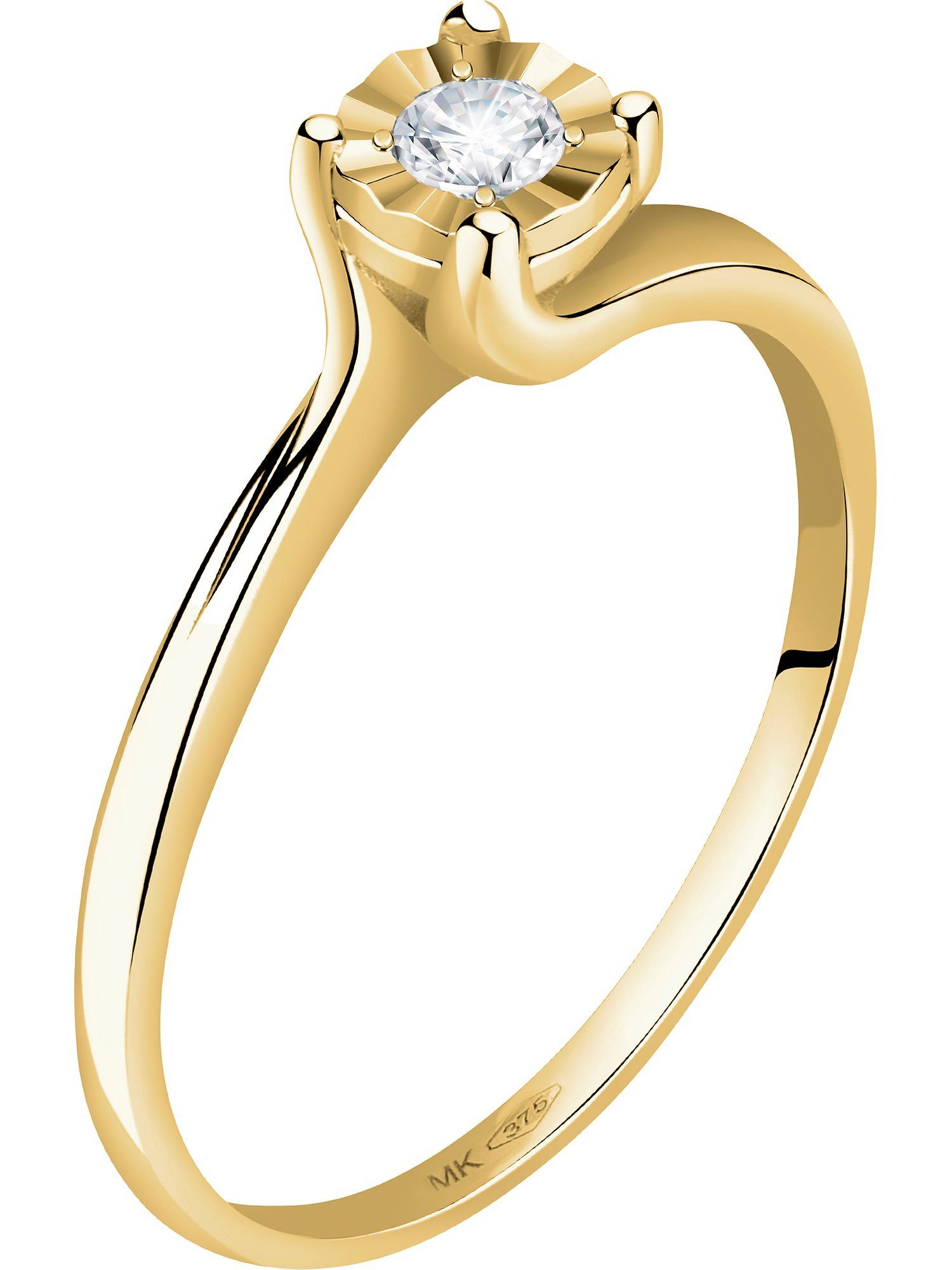 Diamantring CHRIST Damen-Damenring 585er Gelbgold 1 Diamant