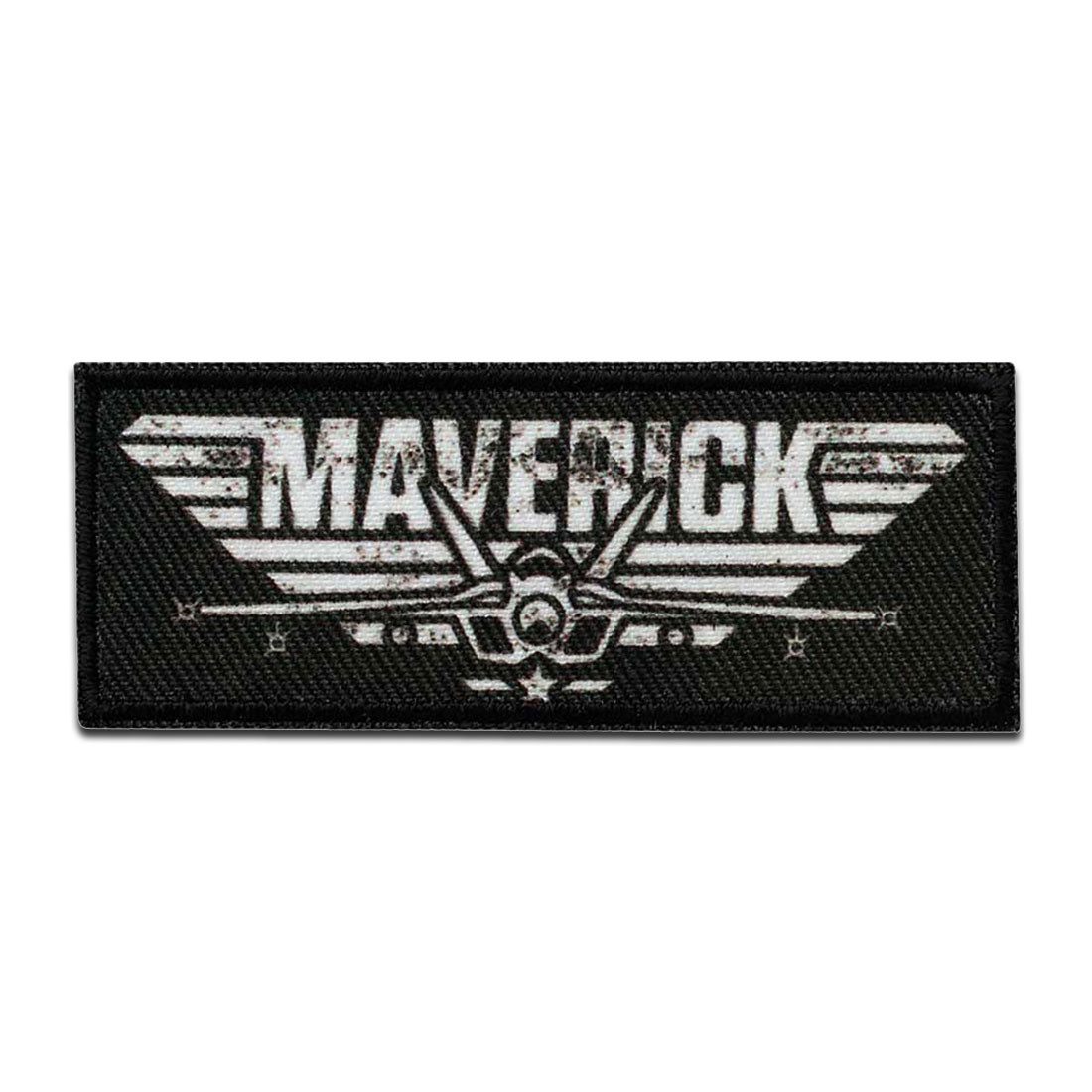 TOP GUN Aufnäher Bügelbild, Aufbügler, Applikationen, Patches, Flicken, zum aufbügeln, Polyester, Mono-Quick Top Gun Maverick - Größe: 2,8 x 7,3 cm