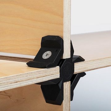 PlayWood Eckverbinder X-förmiger Steckverbinder, Verbindungselement für DIY Möbel