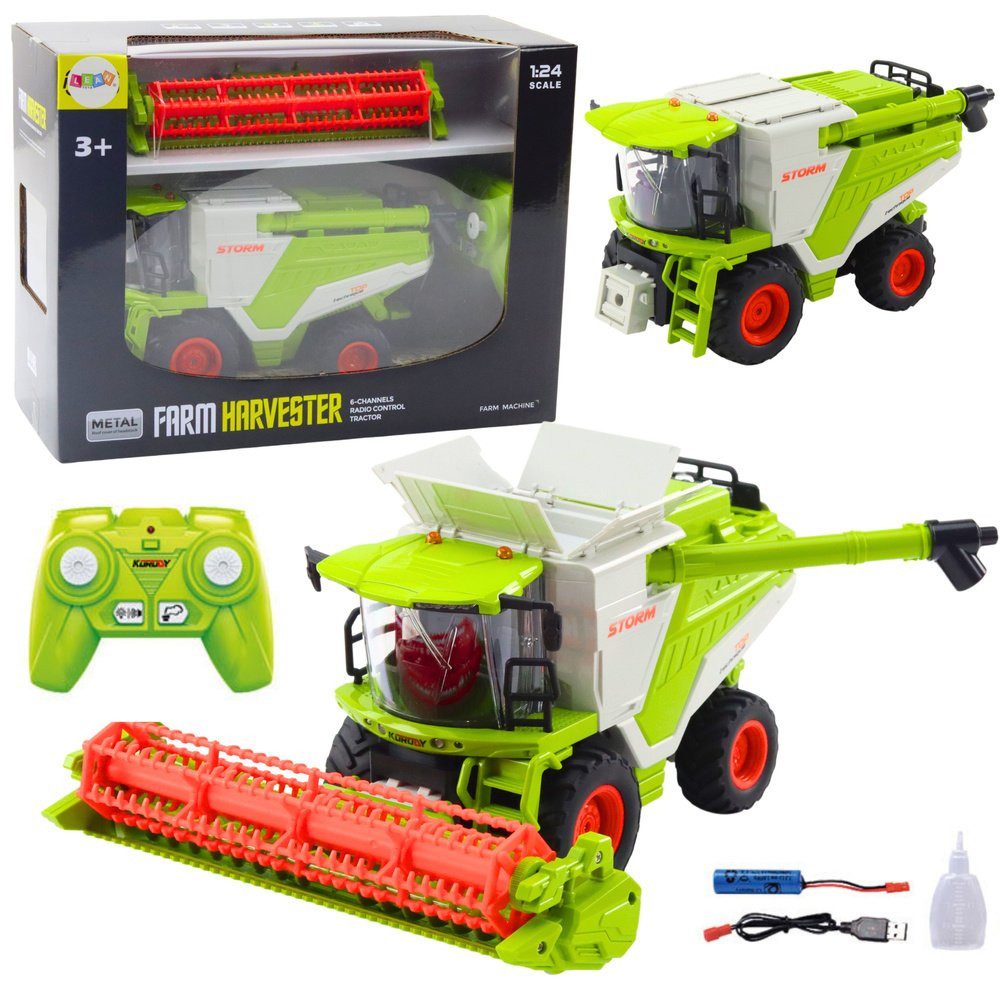 Wisam RC-Auto Mähdrescher 2in1, ferngesteuerter RC-Raucheffekt 2,4G