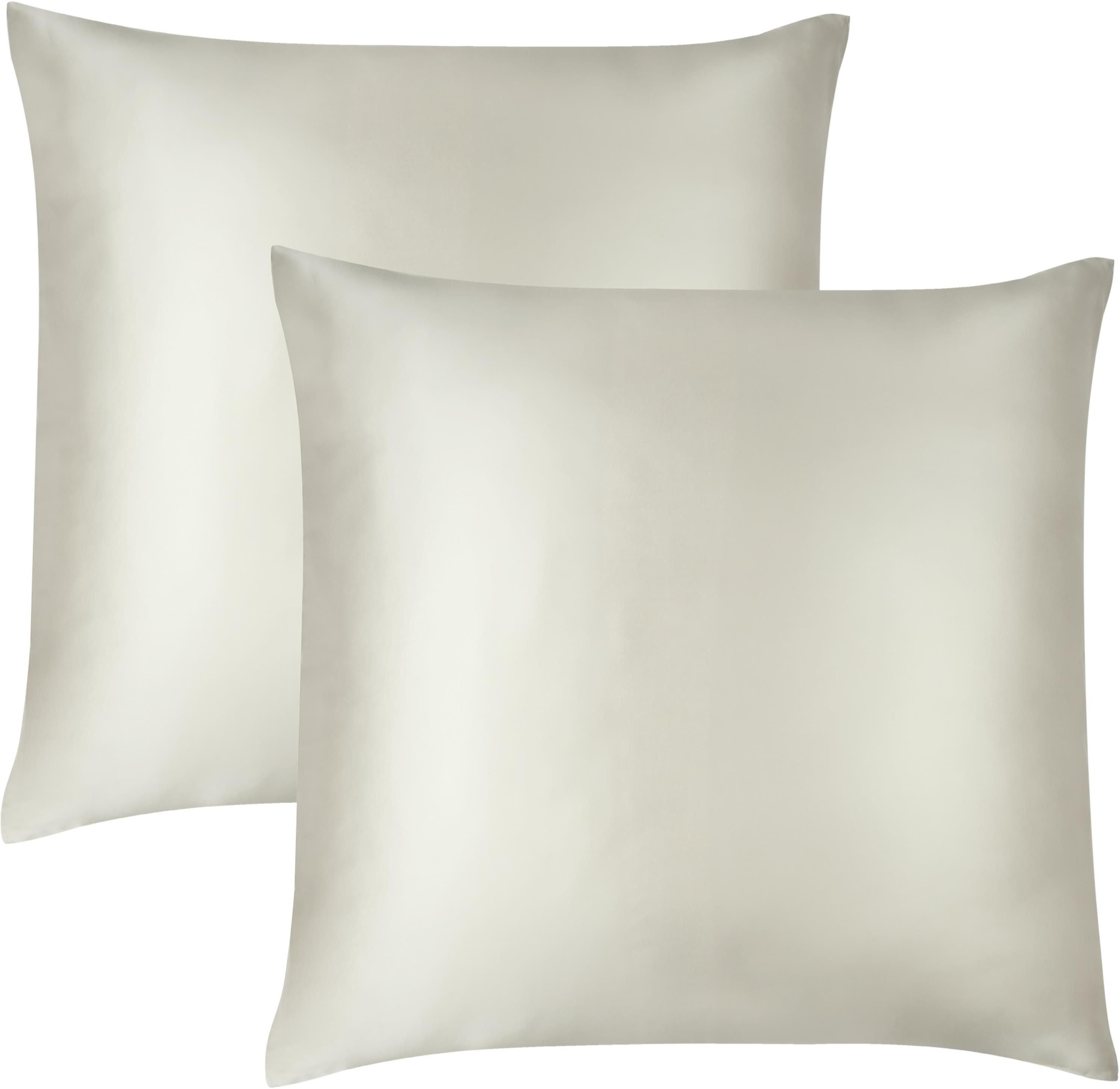 Aspero Kissenbezüge 2x Seiden Kissenbezüge 80x80 günstig online kaufen