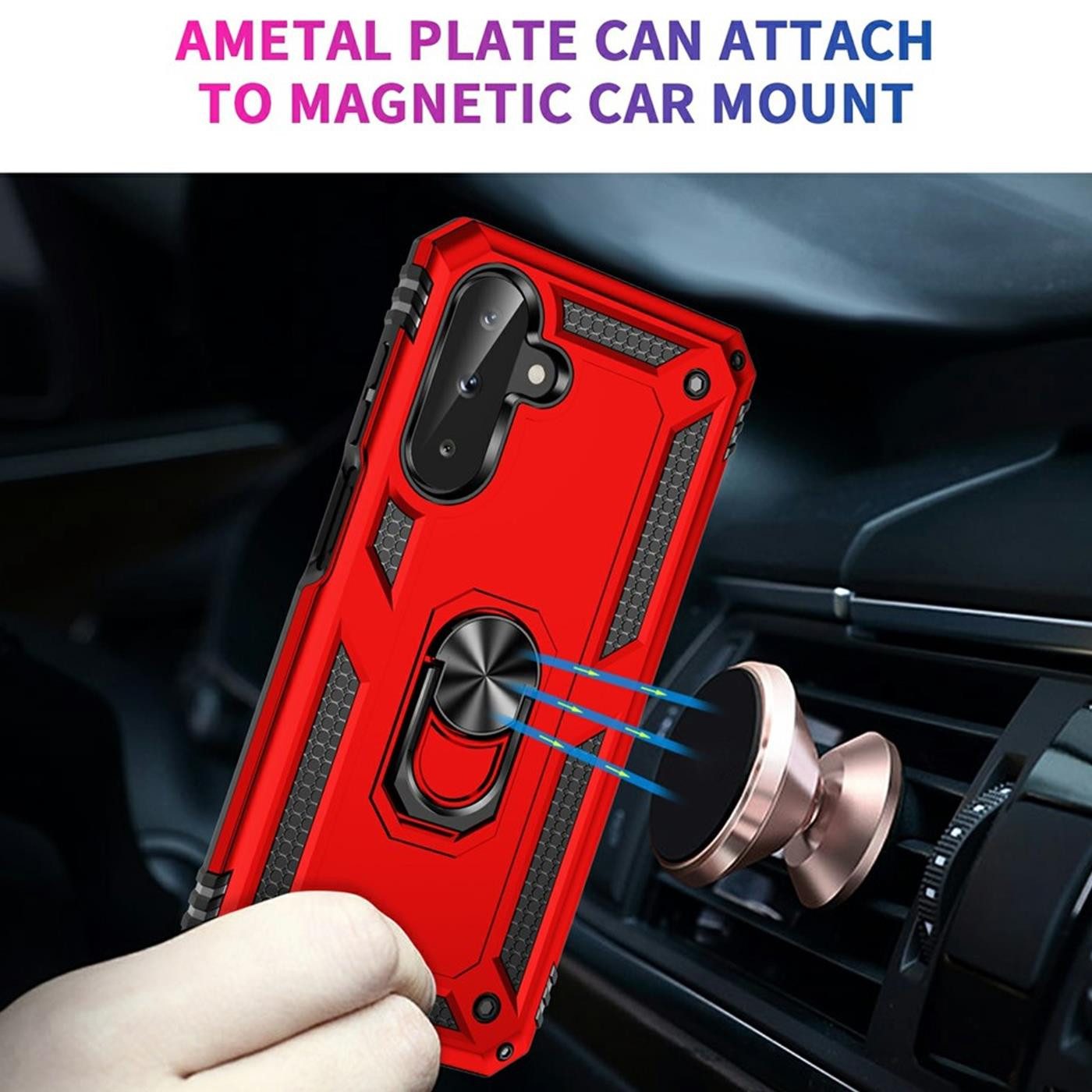 CoolGadget Handyhülle Armor Shield Case für Samsung Galaxy A17 5G 6,7 Zoll, Outdoor Cover mit Magnet Ringhalterung Hülle für Samsung Galaxy A17 – Bild 4 von 5