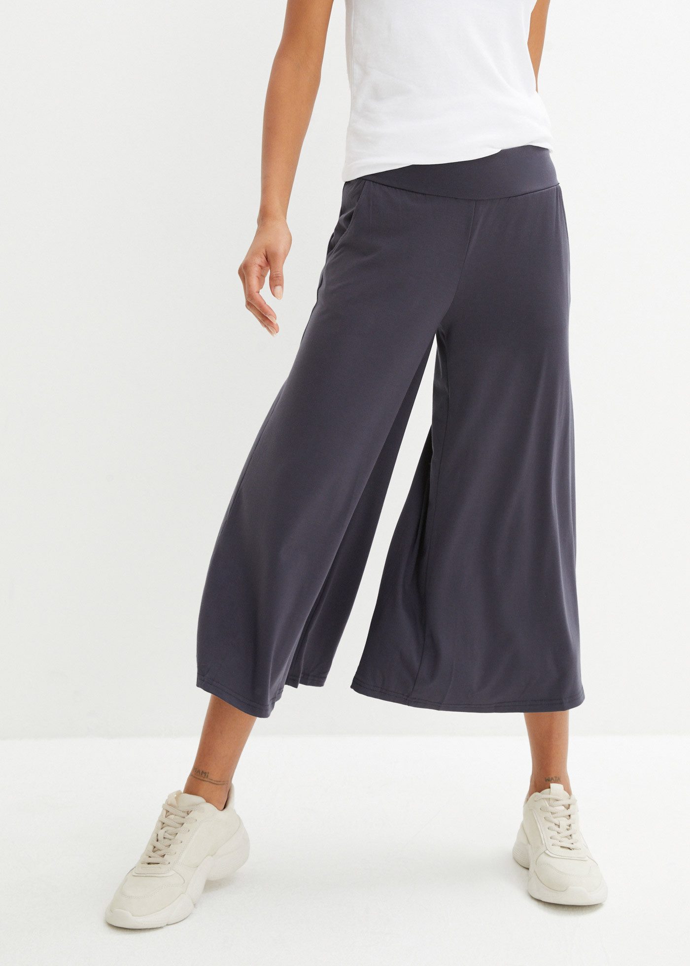 bonprix Culotte mit breitem Komfortbund, lockere Passform, extraweite Beine
