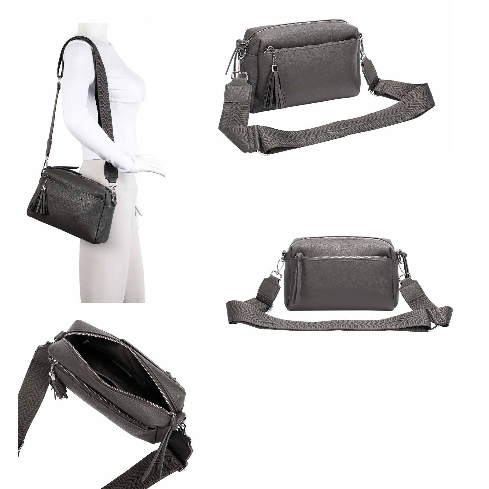 ITALYSHOP24 Schultertasche Damen Umhängetasche Brusttasche Cross günstig online kaufen