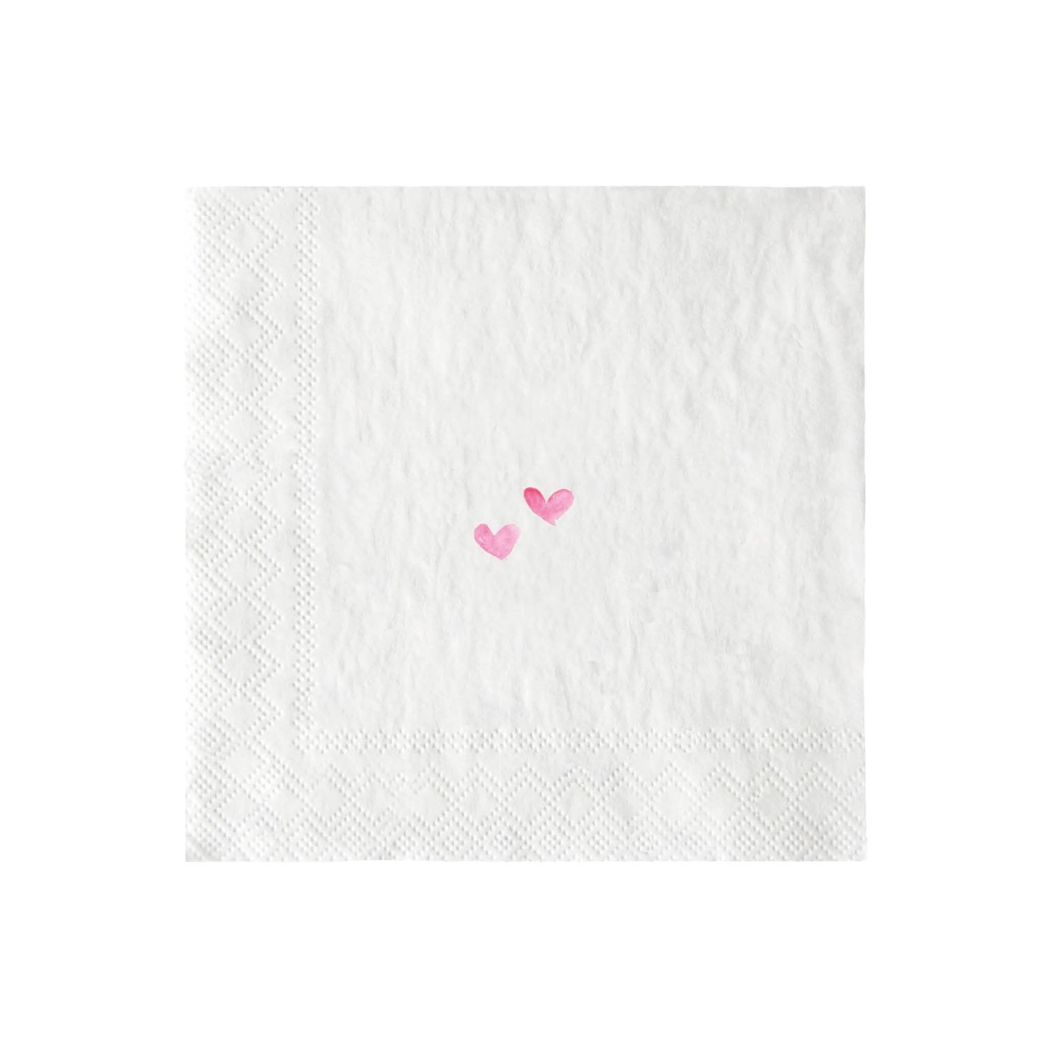 Bastion Collections Papierserviette Rose, Höhe: cm, Farbe: Weiß, Motiv: Schriftzug