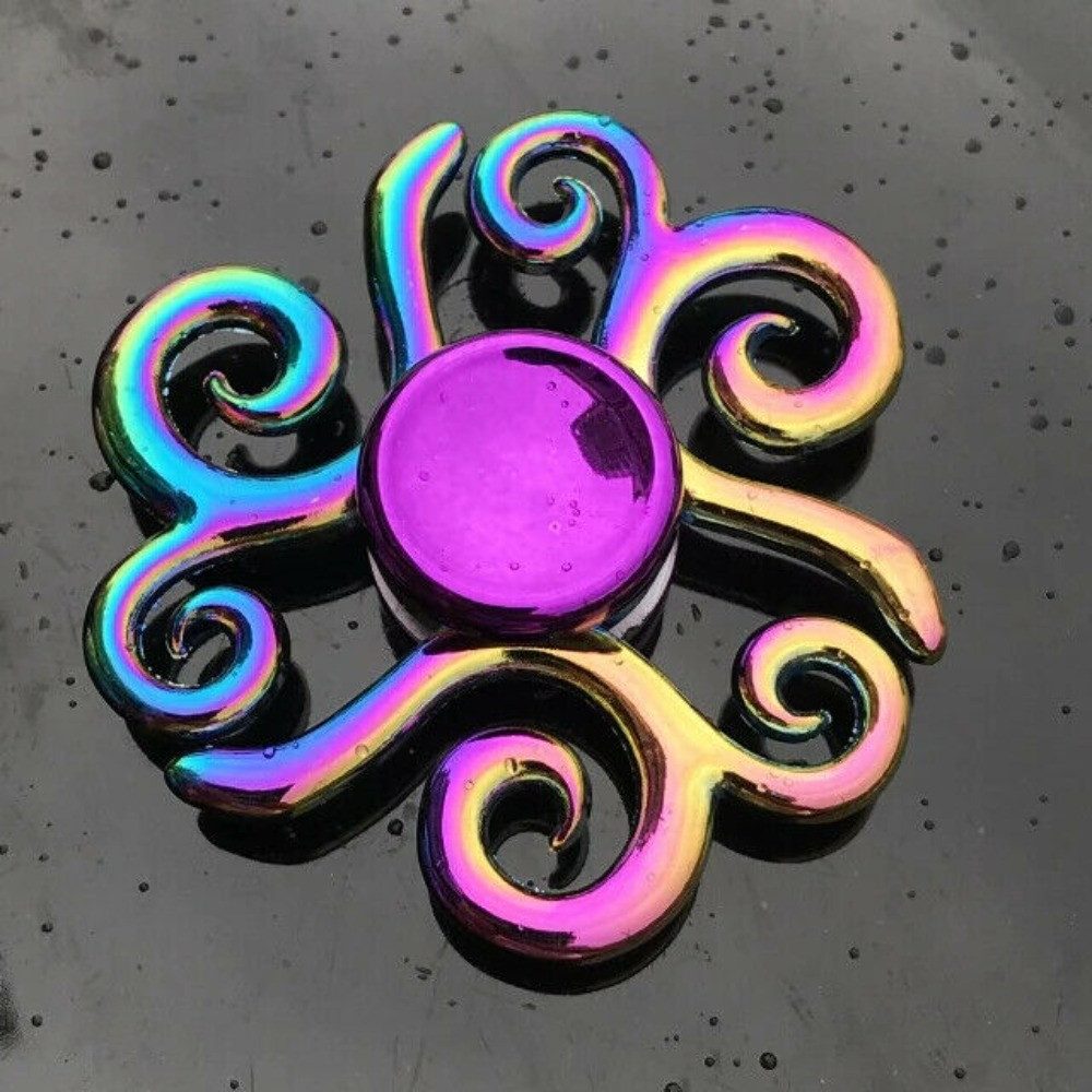 Tinisu Fidget Spinner Tinisu Fidget Spinner Kreisel Anti Stress Hand Rainbow Metall Finger