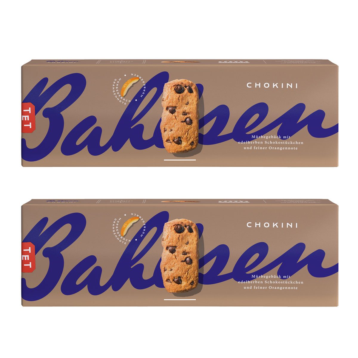 LEIBNIZ Kekse, Bahlsen Chokini mit Schokostückchen und Orangennote 150g 2er Pack