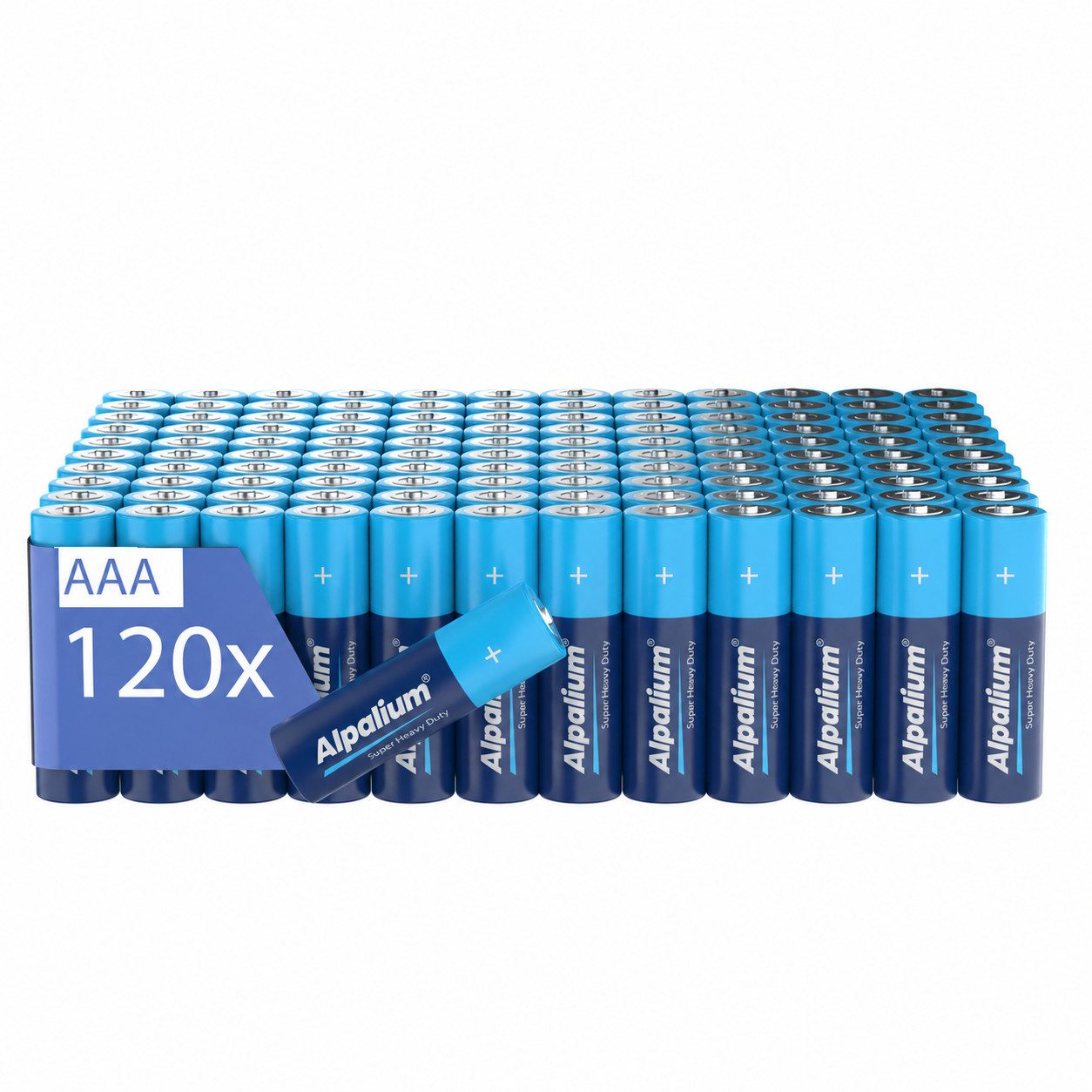ALPALIUM AAA Batterien R03 Micro - 120 Stück, Alpalium Zink Kohle Batterie, lange Lagerfähigkeit, umweltfreundlich verpackt, Vorratspack