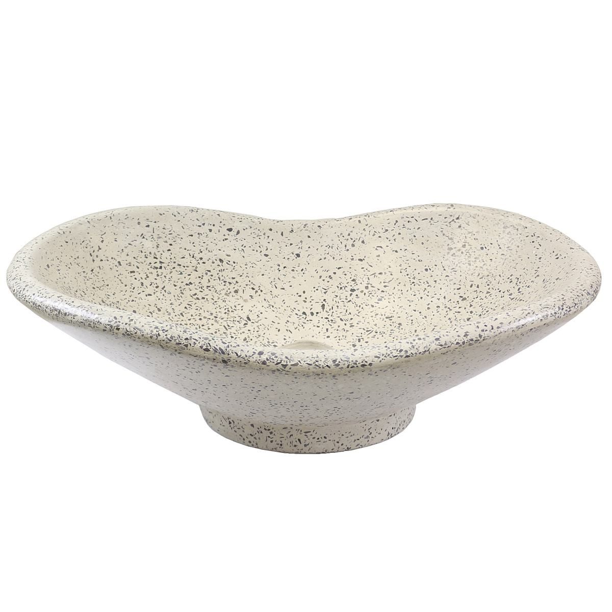 Oriental Galerie Waschbecken Terrazzo Schale Hellgrau 53 cm (1-St)
