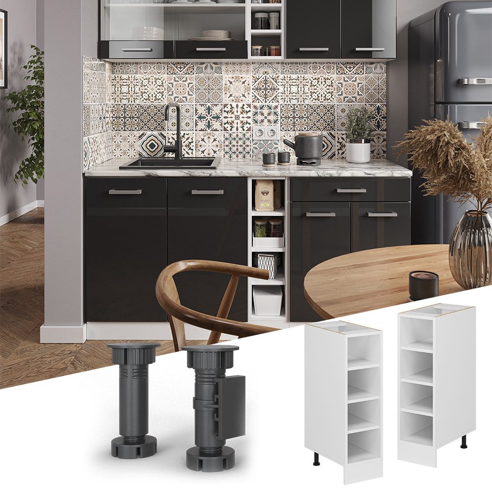 Vicco Unterschrank R-Line, Weiß, 25 cm ohne Arbeitsplatte (1-St)