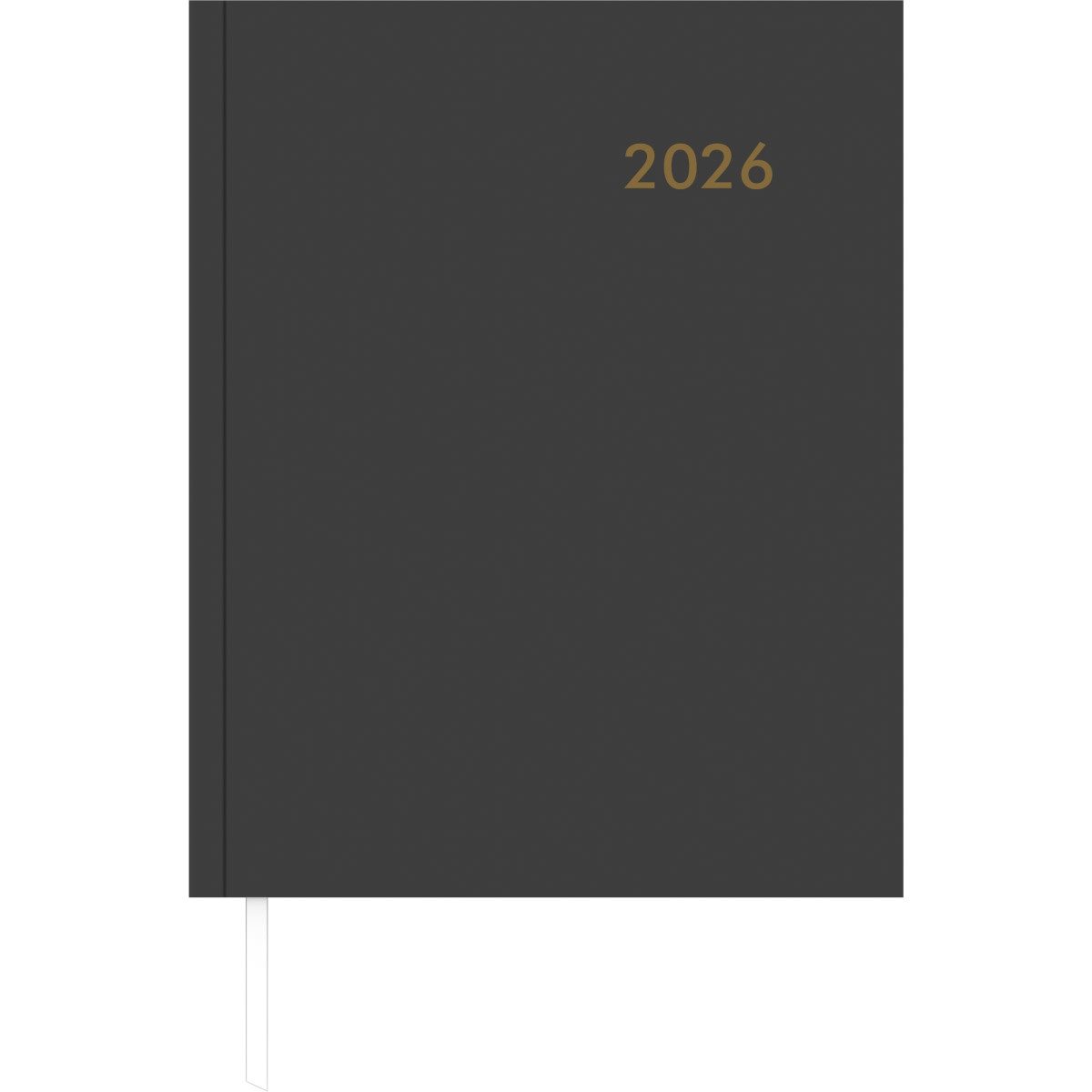 ZETTLER Buchkalender Wochenbuch 728 21x26,5cm 1 Woche/2 Seiten wattiert anthrazit 2026