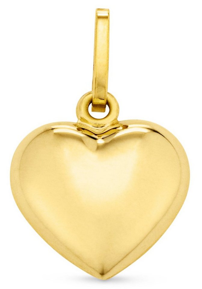 Firetti Herzanhänger Schmuck Geschenk Gold 375 Halsschmuck Anhänger Herz,  zu Kleid, Shirt, Jeans, Sneaker! Anlass Geburtstag Weihnachten, Symbol der  Liebe in Form eines Herzens