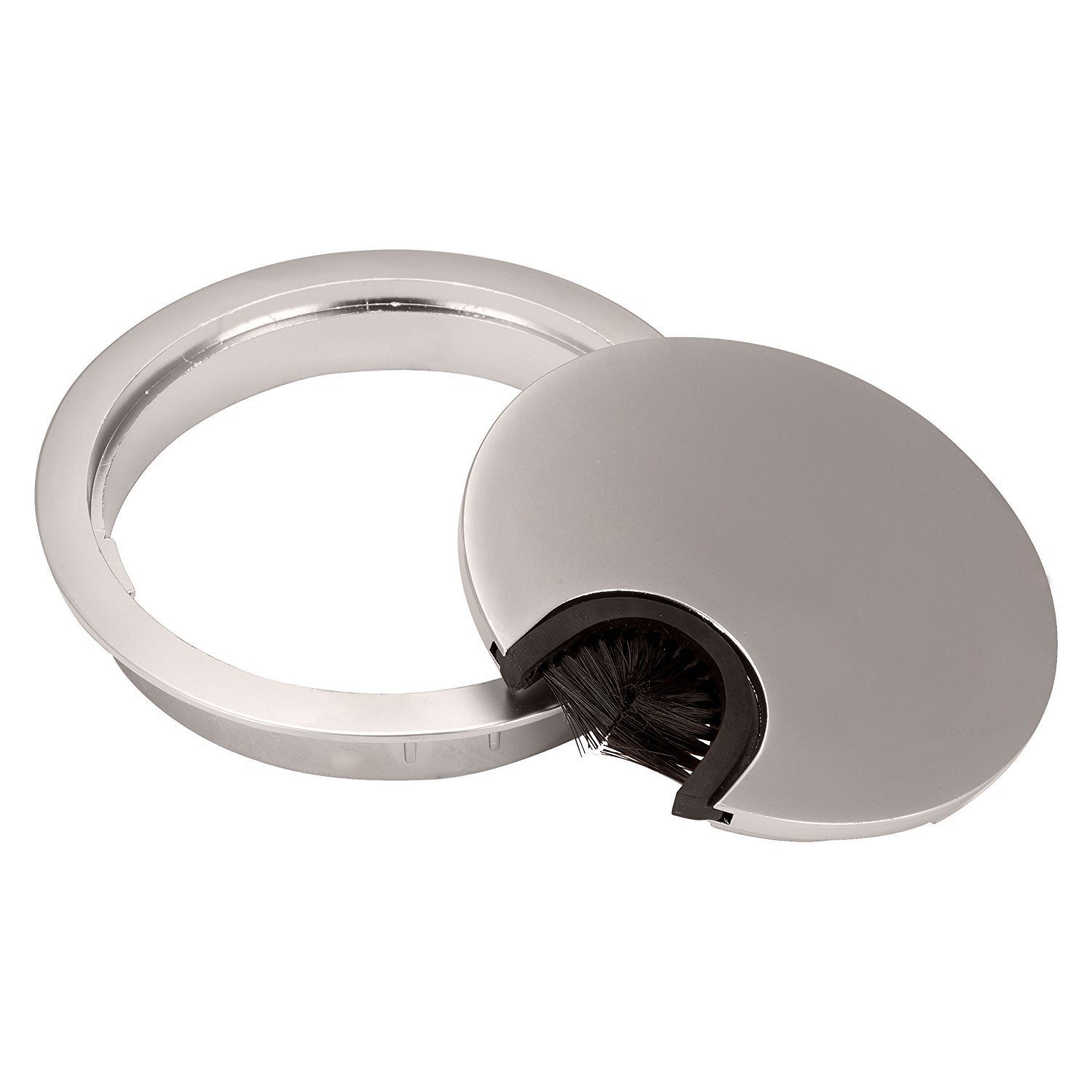 SO-TECH® Kabelkanal Kabeldurchlass Kabeldurchführung Metall (1-St), mit Bürstendichtung Ø 60 oder 80 mm – Bild 2 von 5