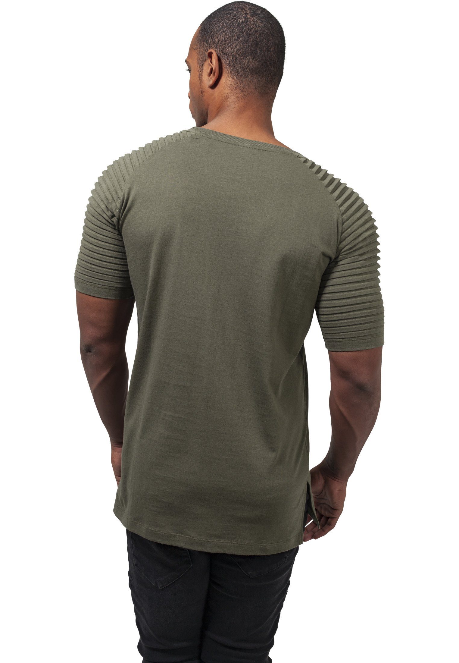 (1-tlg) T-Shirt CLASSICS URBAN Pleat Raglan olive T-Shirt Tee