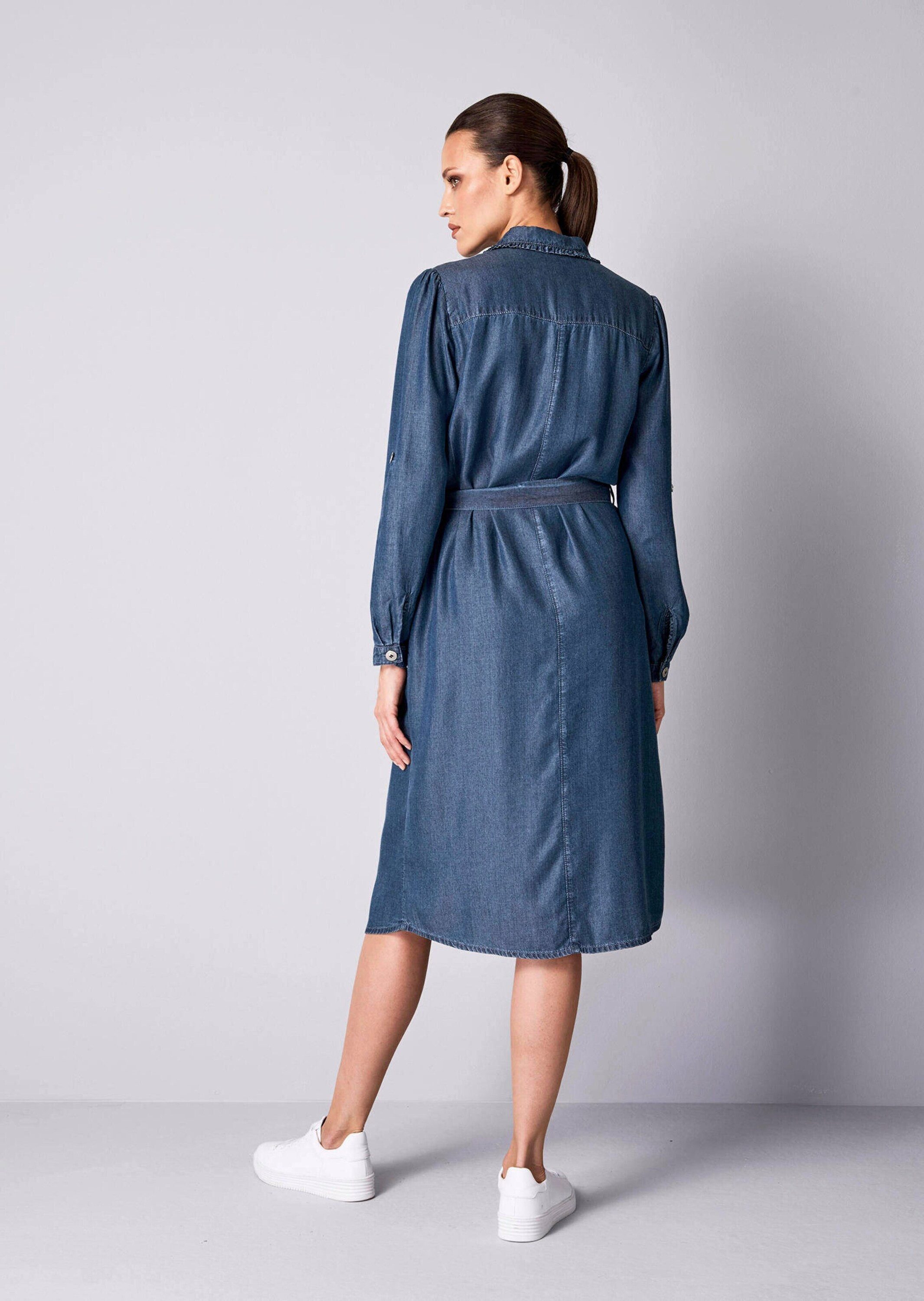 Alba Moda Midikleid Jeanskleid mit Knopfleiste