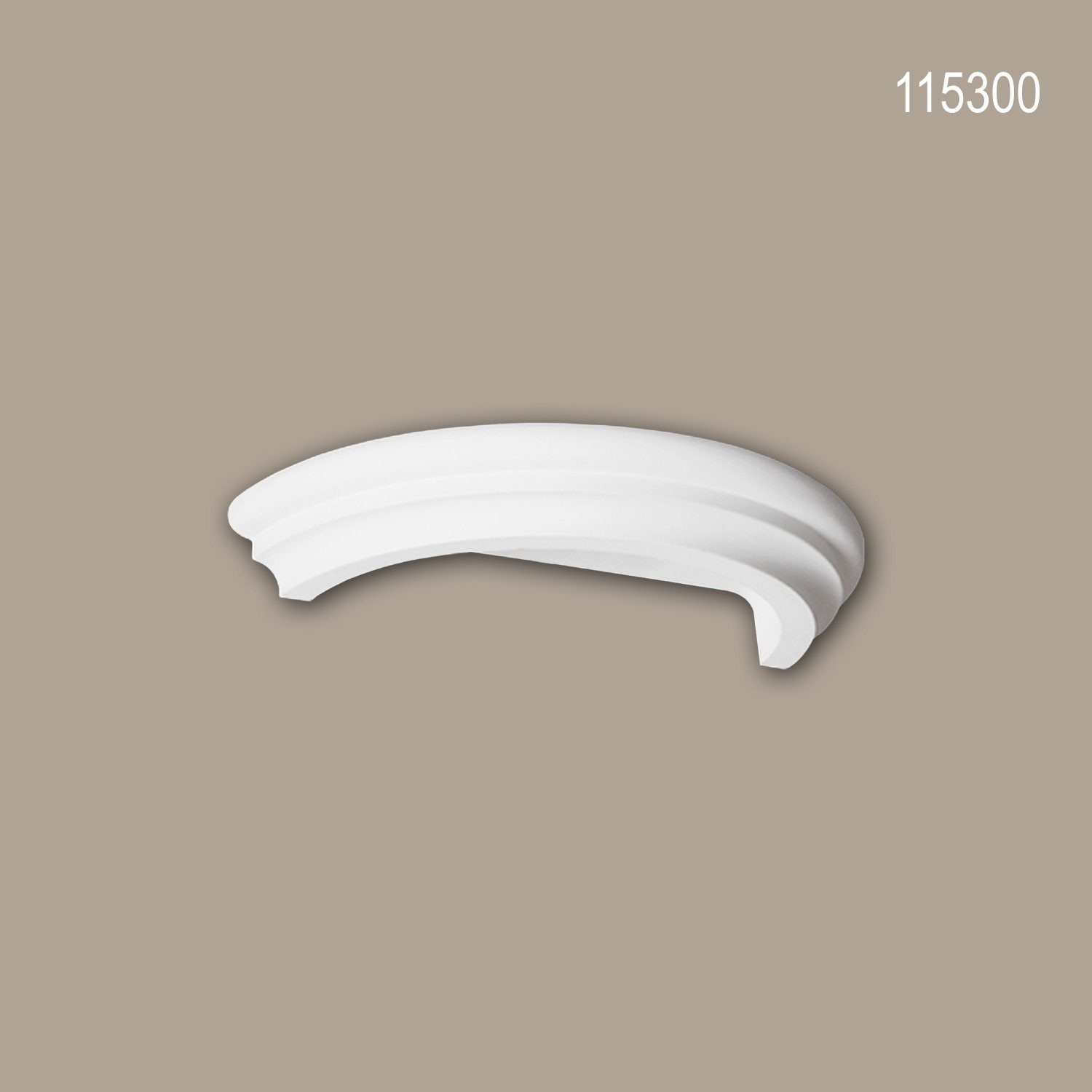 Profhome Wanddekoobjekt 115300 Halbsäulen Ring Säule Zierelement dekoratives Element (Halbsäulen Ring, 1 St., Säule, Zierelement, Stucksäule, Dekosäule, 29,5 cm), weiß, vorgrundiert, Stil: Dorisch