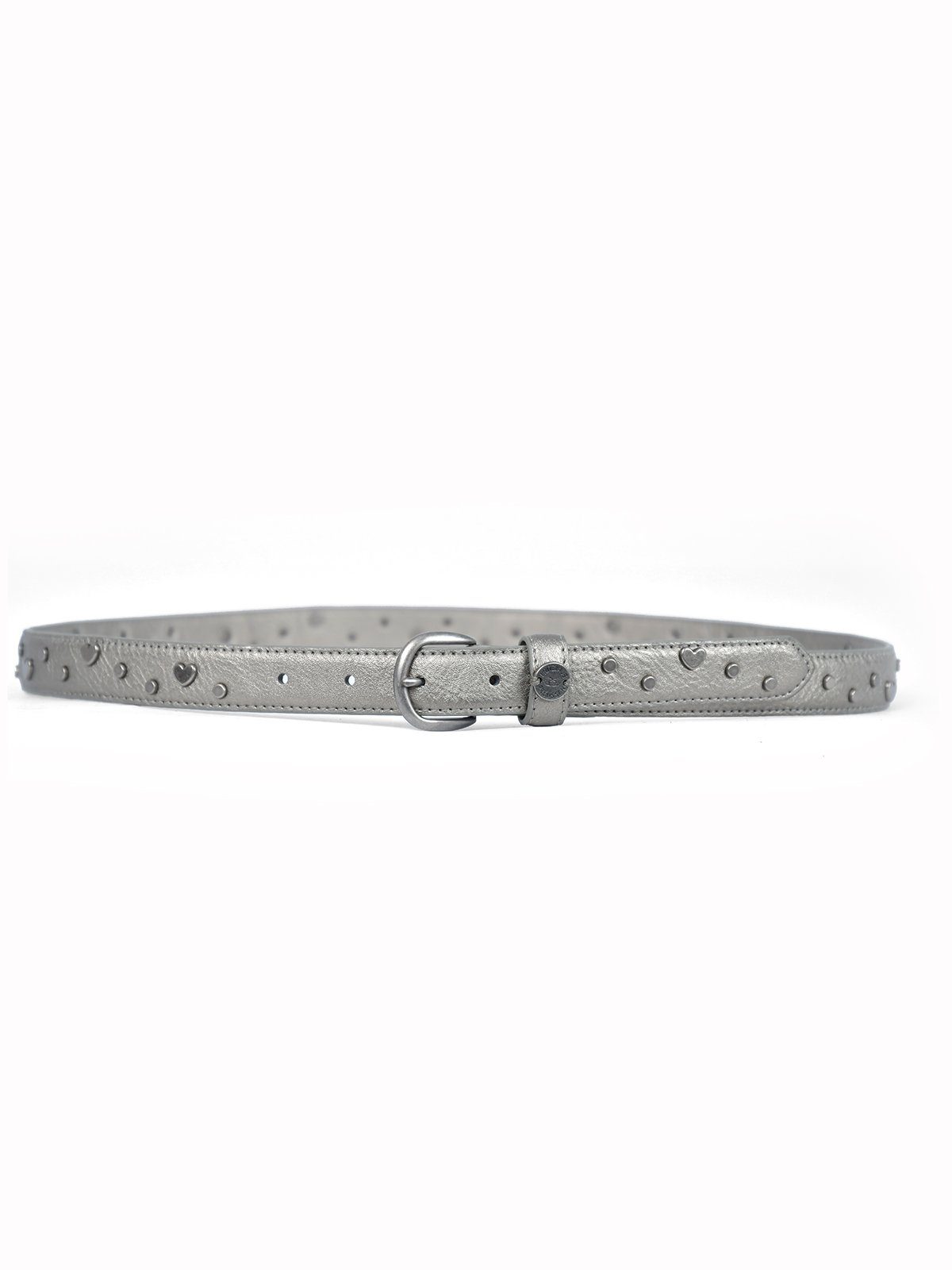 Fritzi aus Preußen Synthetikgürtel Fritzi-Damen-Nieten- MAE Belt silver cm Dorn Gürtel 2,4