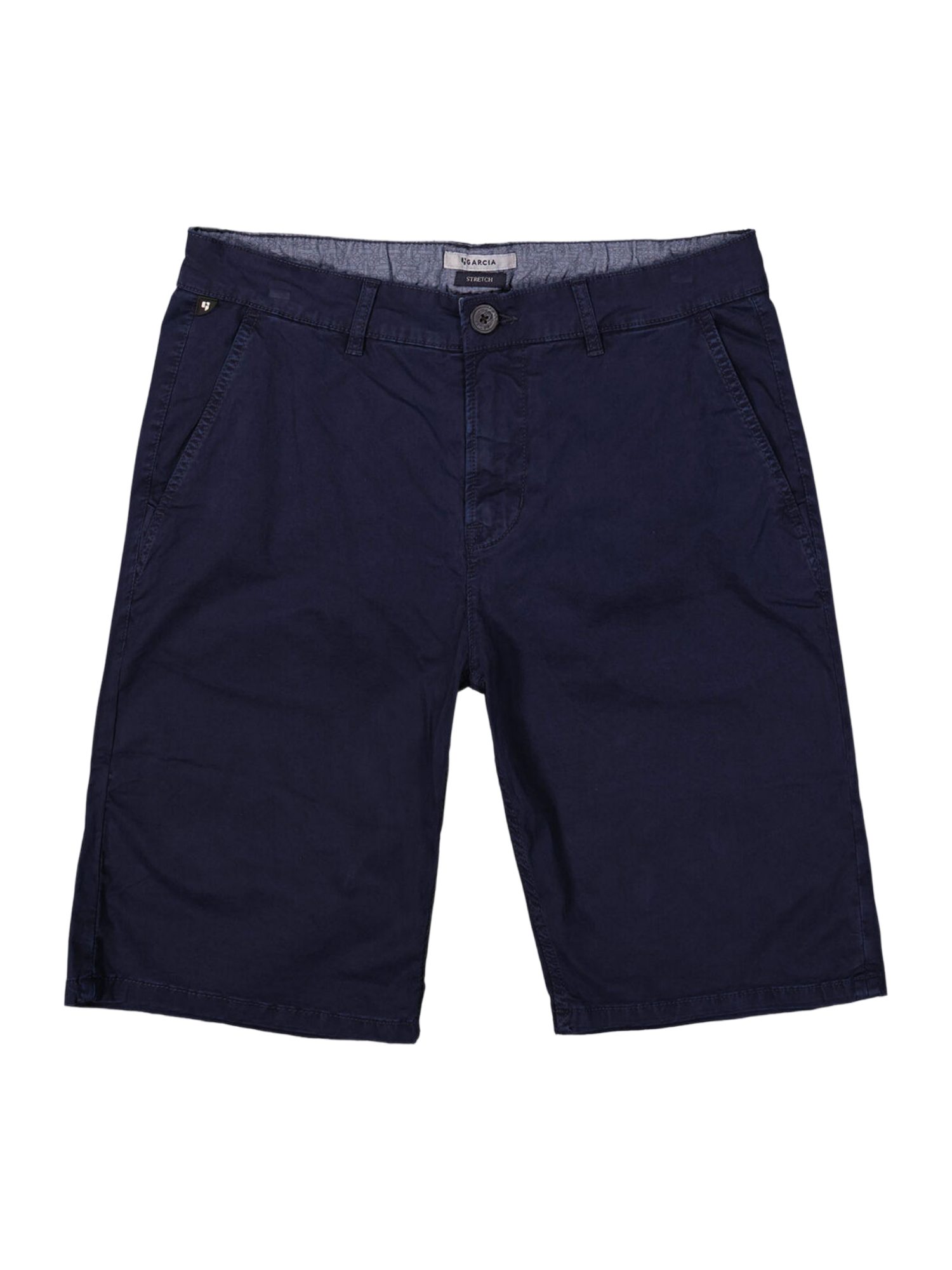 Garcia Bermudas blau, Casual, Baumwolle, Unifarben, Regular Fit, Mittel