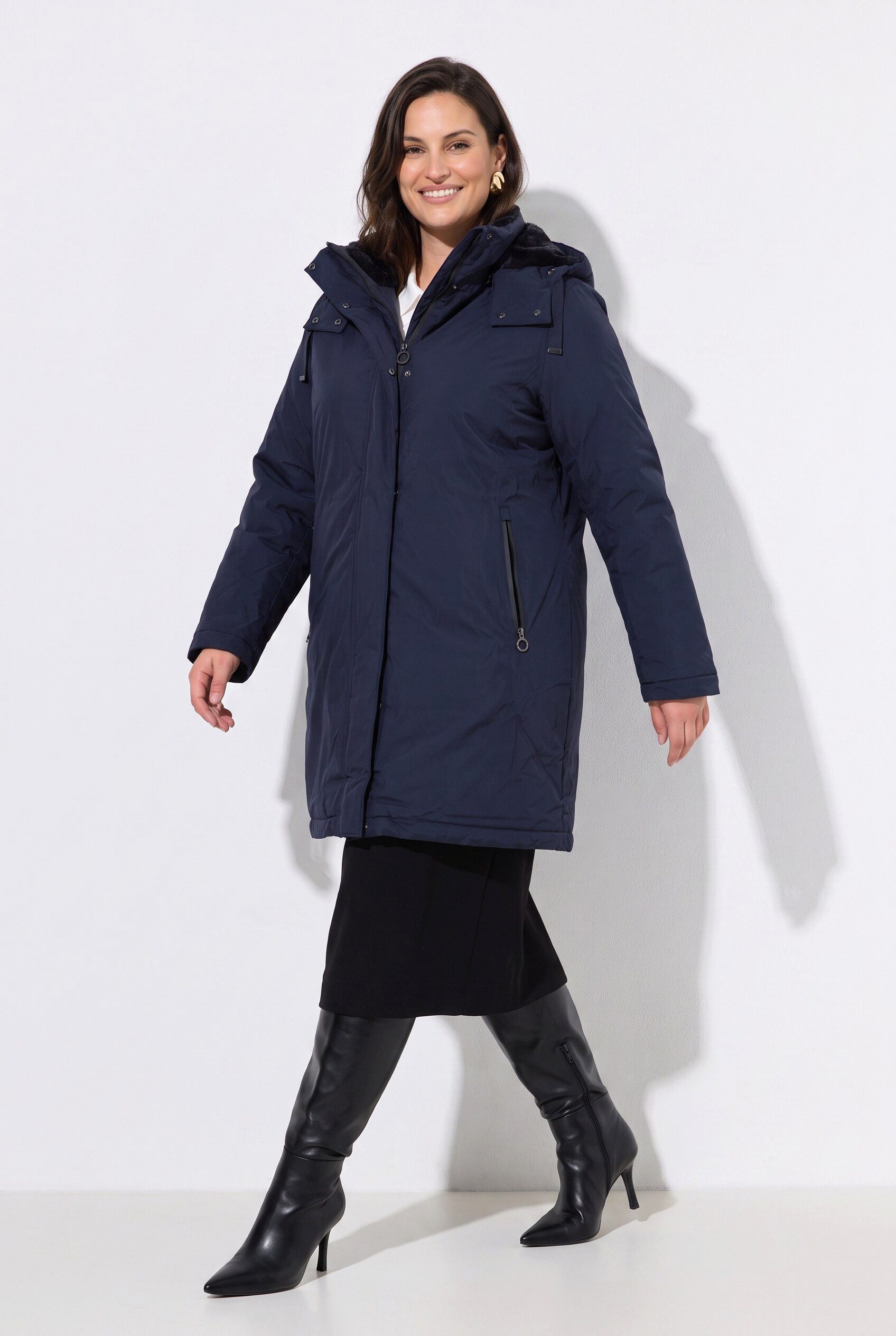Ulla Popken Funktionsjacke Sympatex Funktions-Jacke wasserdicht Kapuze