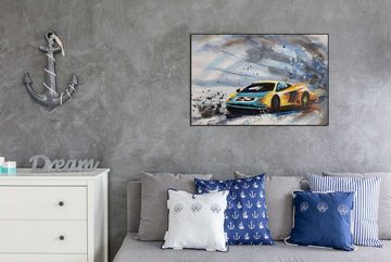 KUNSTLOFT Gemälde Tunnelblick 90x60 cm, Leinwandbild 100% HANDGEMALT Wandbild Wohnzimmer
