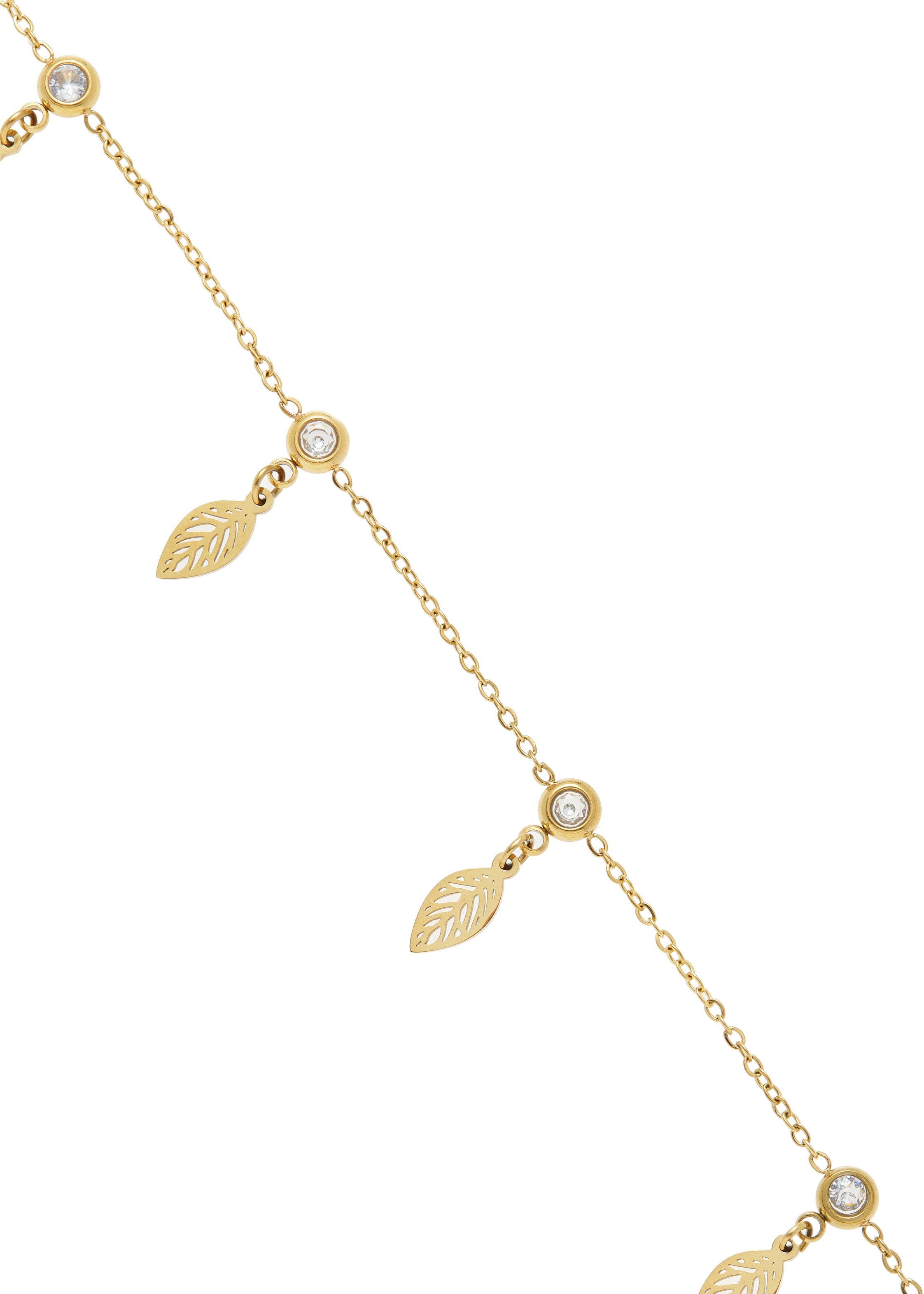 LASCANA Fußkette mit Anhänger Edelstahlschmuck, Hochwertiger Fußschmuck mit Goldbeschichtung