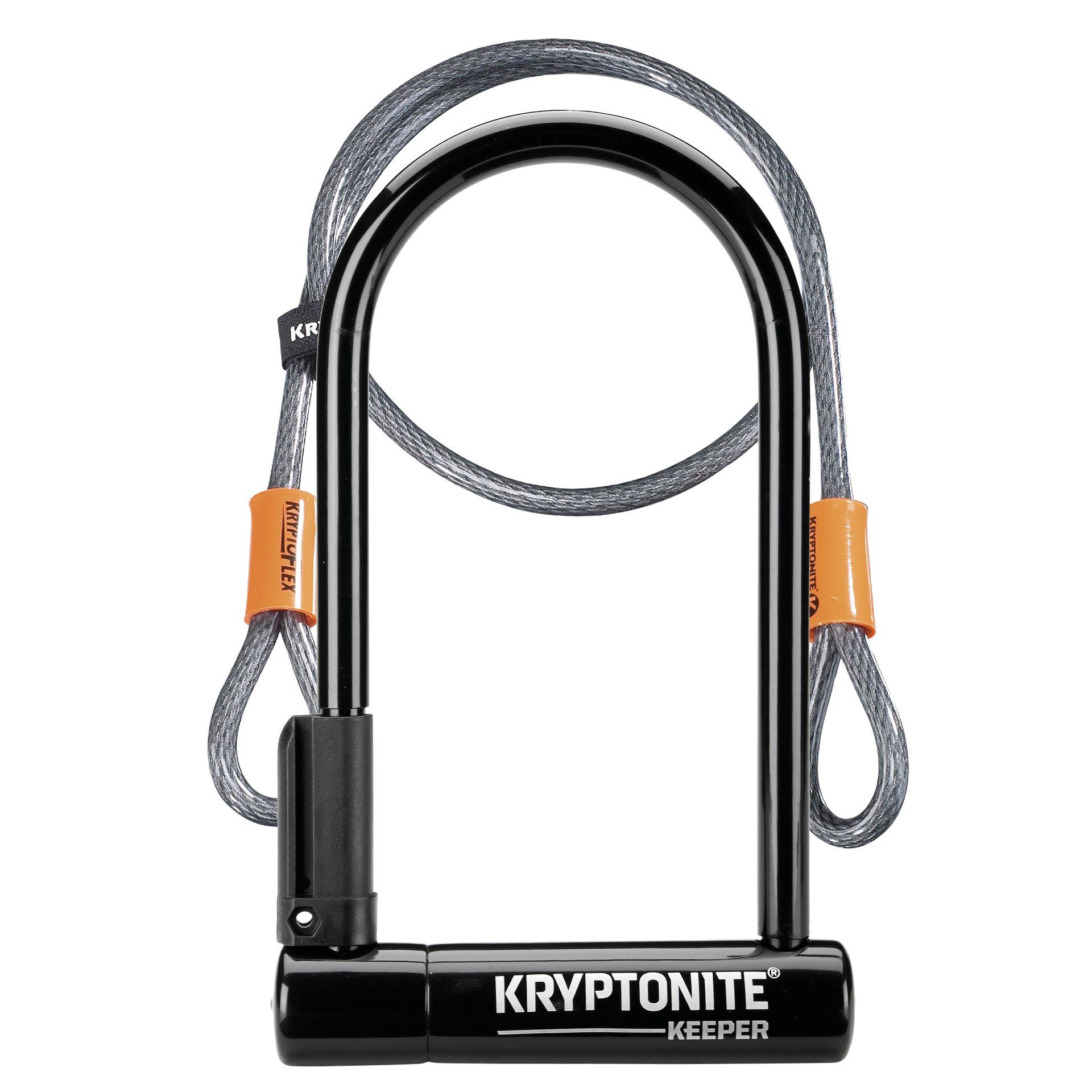 Kryptonite Bügelschloss, Bügelschloss Keeper Standard mit 4' Flexkabel