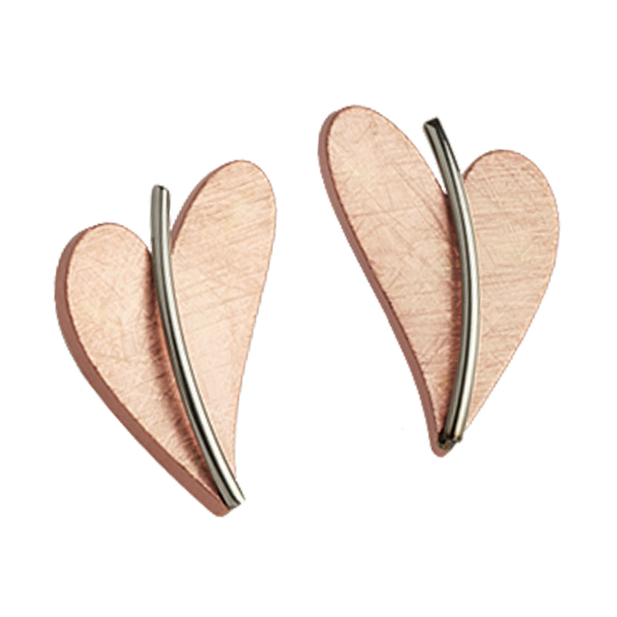 Ernstes Design Paar Серьги-гвоздики Серьги Herzen Edelstahl rosé beschichtet E246