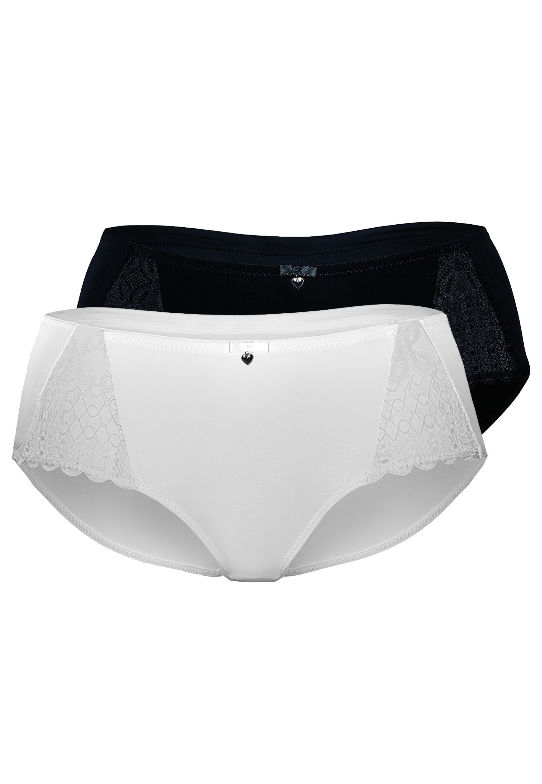 Sassa Panty Lovely Secret (2er Pack) hochwertiger Spitze mit edlem Matt-Glanz-Effekt, feminin