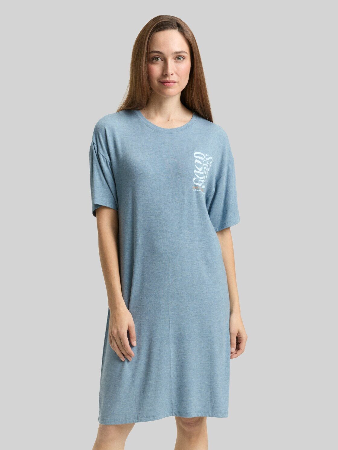TOM TAILOR Pyjama Bodywear (1 tlg) Nachthemd in Melange-Optik
