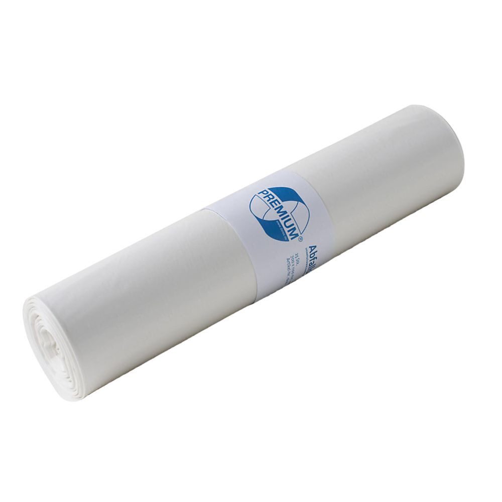 Deiss Haushaltshobel DEISS Müllsack, 0,04 mm, 120 l, 700 x 1.100 mm, weiß