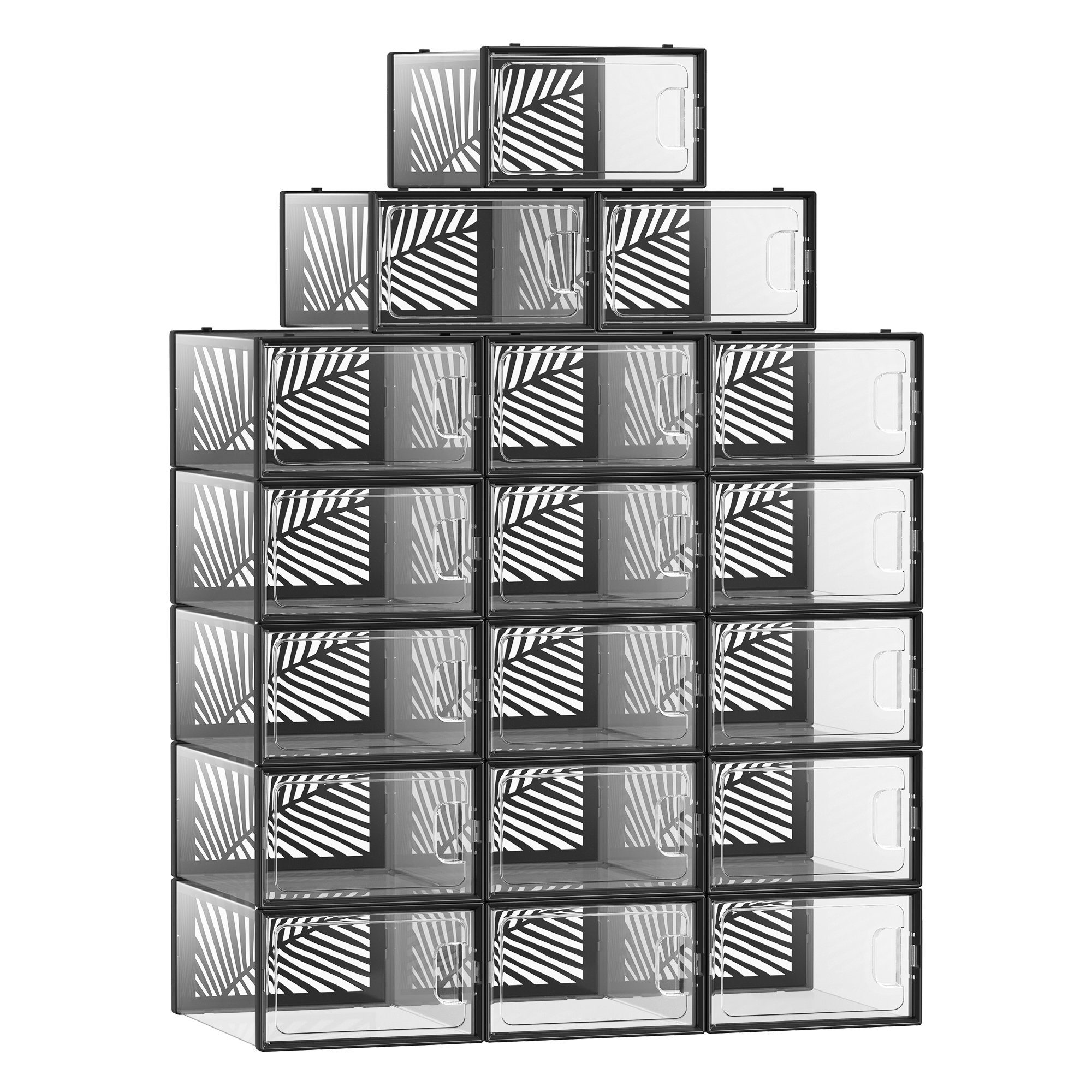 SONGMICS Schuhbox Schuhbox, 18er Set Aufbewahrungsbox für Schuhe