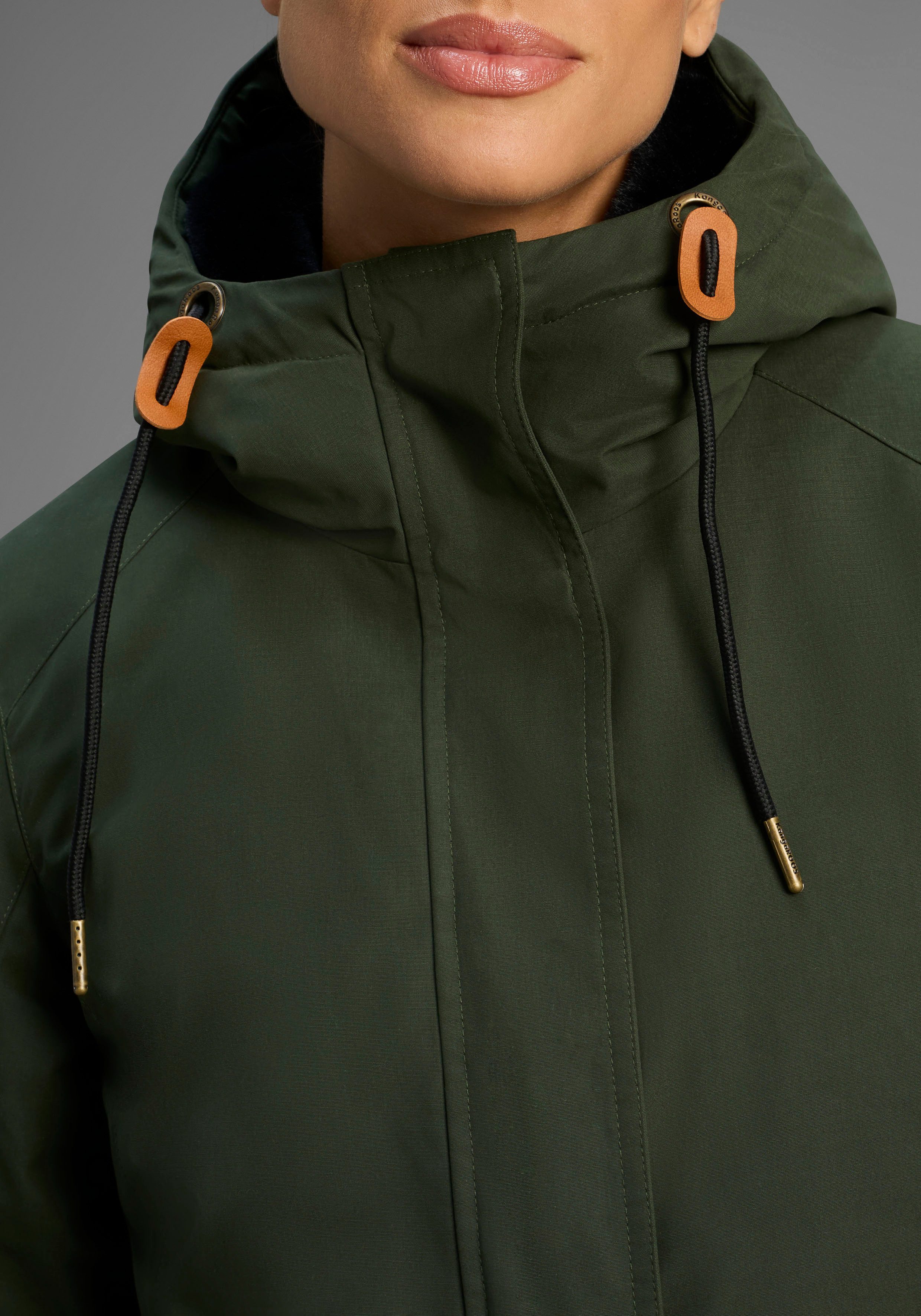 KangaROOS Parka mit Teddy Fellimitat gefüttert, Winterjacke