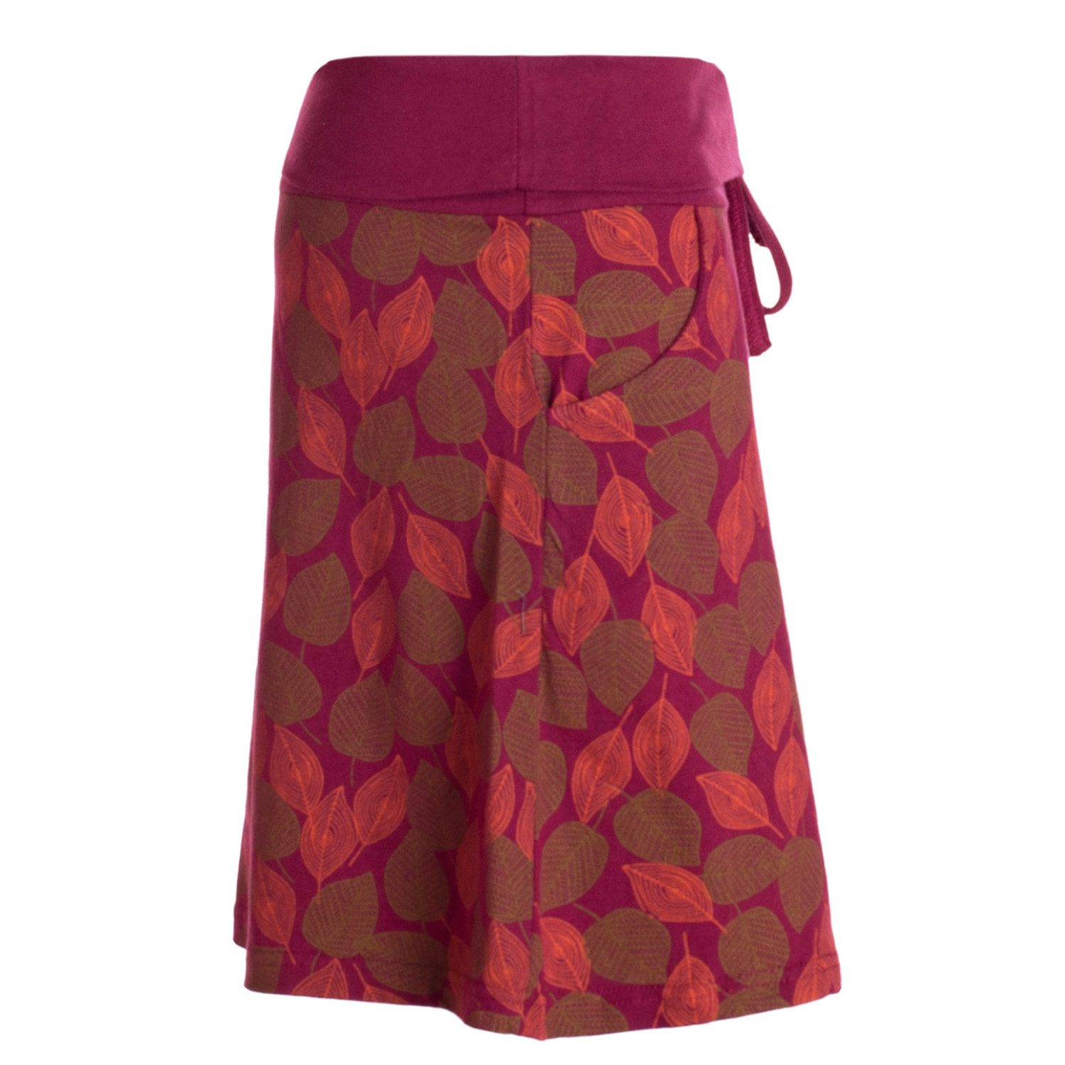Vishes Jerseyrock knielang Baumwolle Blumen-Muster breiter Bund mit Kordel-Zug Taschen Alternative Bekleidung, Ethno, Hippie, Retro Style – Bild 4 von 5