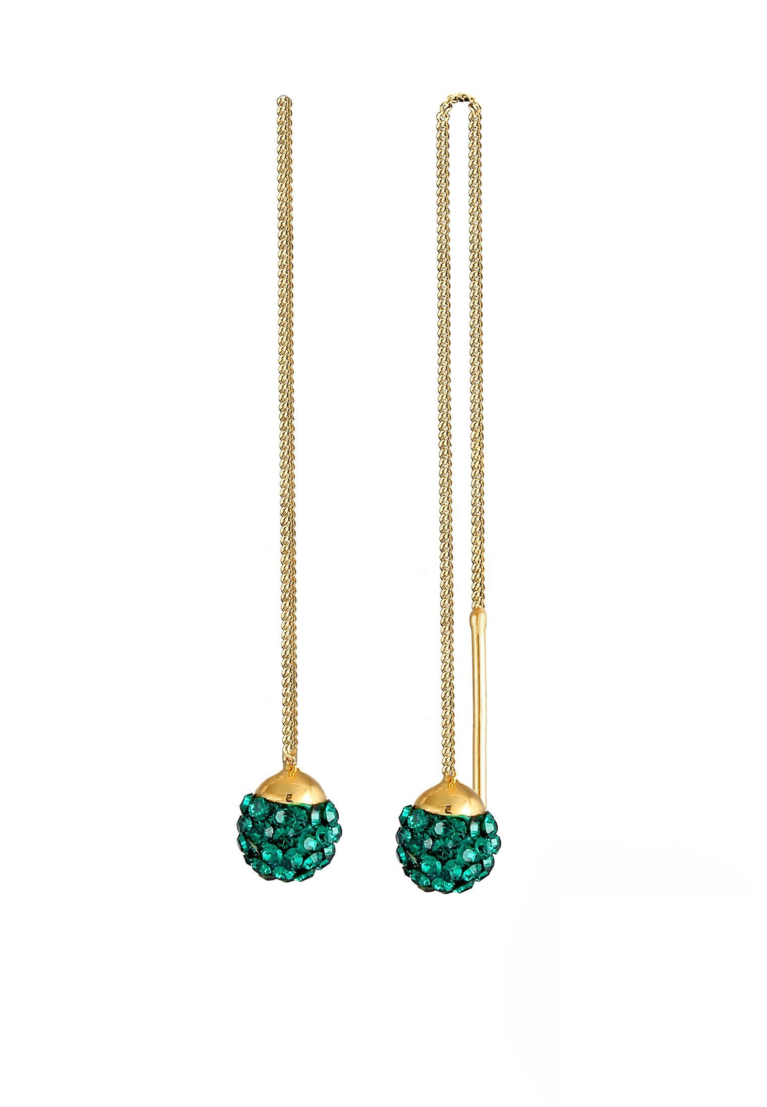 Elli Paar Ohrhänger Durchzieher Kugel 925 Silber, mit Kristallen von Swarov günstig online kaufen