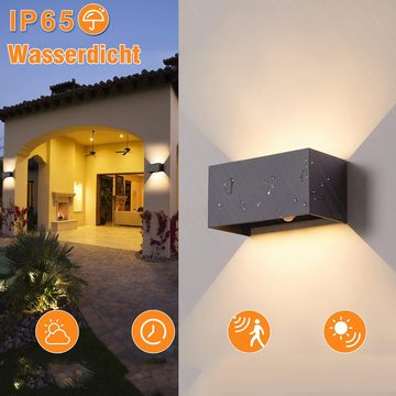 Bedee Wandleuchte LED Wandlampe Wandleuchte up und down mit Bewegungsmelder, LED fest integriert, LED Wandlampe mit Bewegungsmelder, Wasserdicht