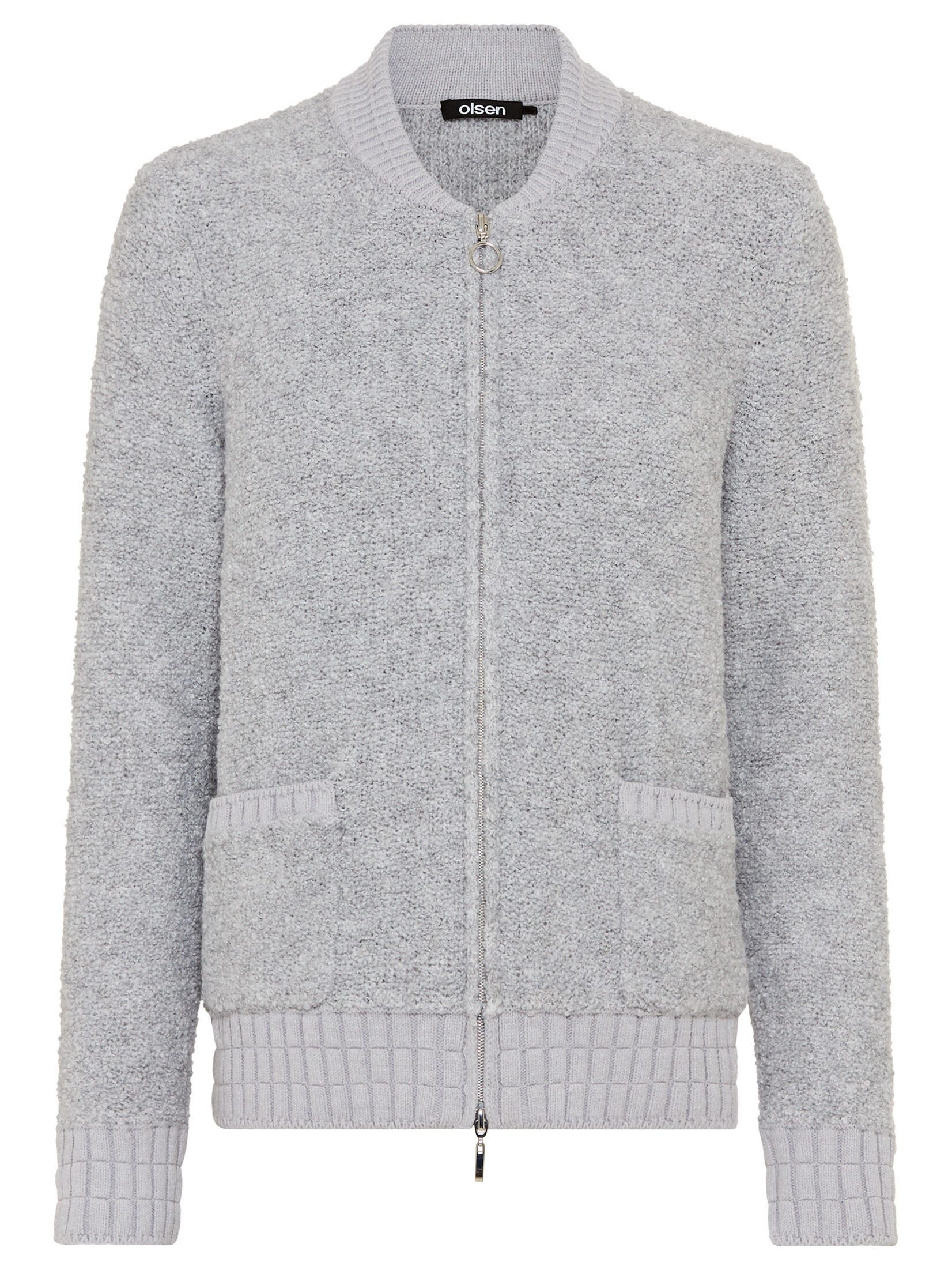 Olsen Strickjacke mit Rundhalsausschnitt