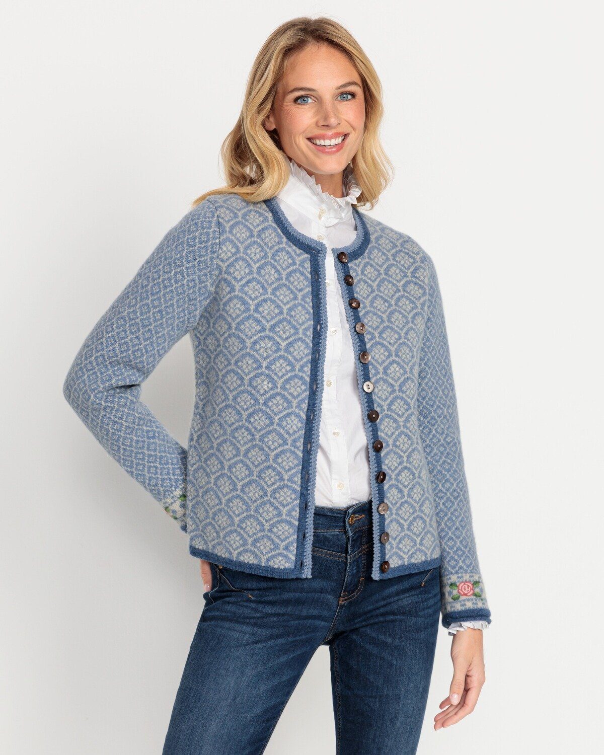 Reitmayer Strickjacke Jacquard-Strickjacke