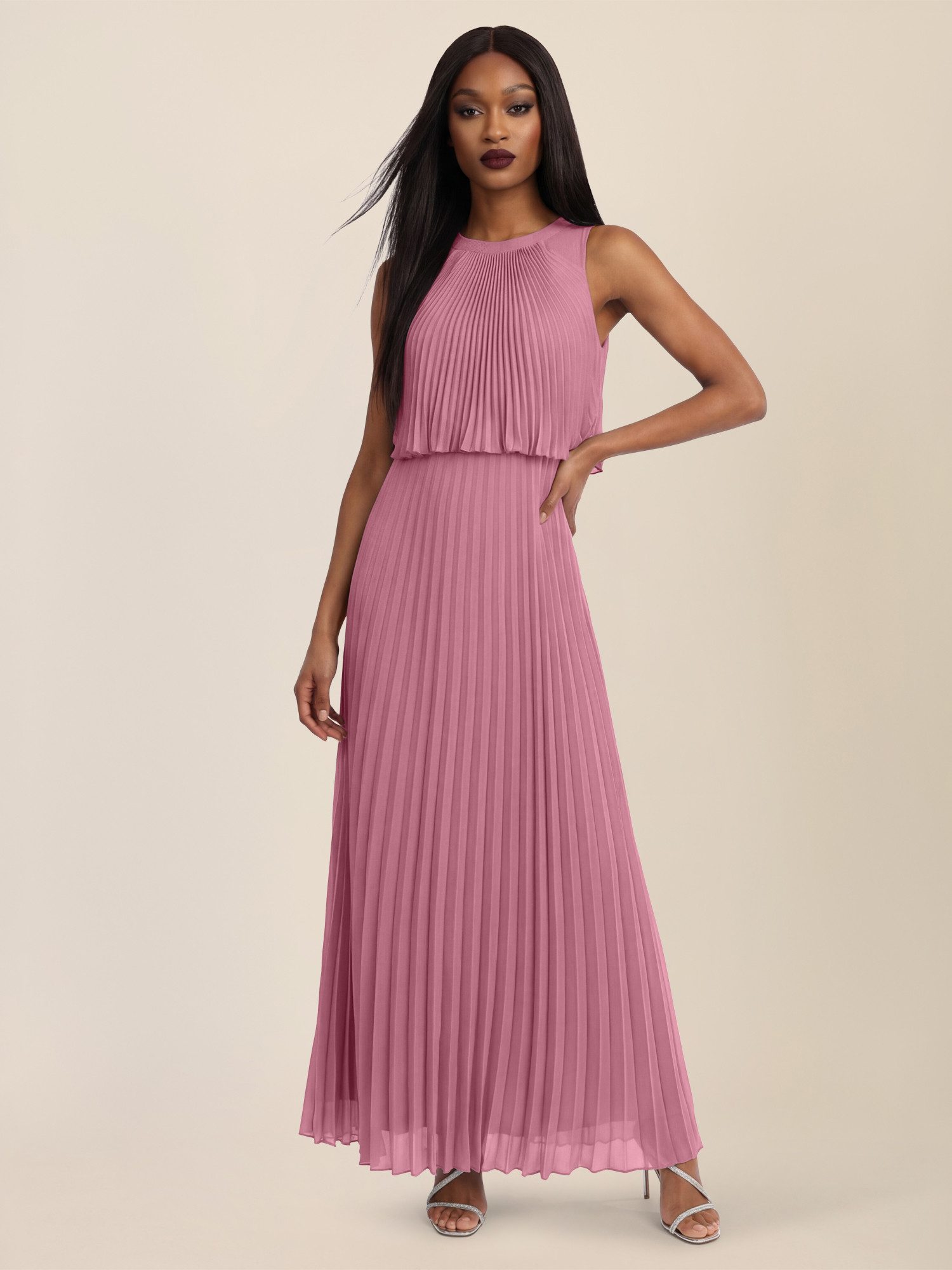 Apart Chiffonkleid mit Doppellagen-Effekt