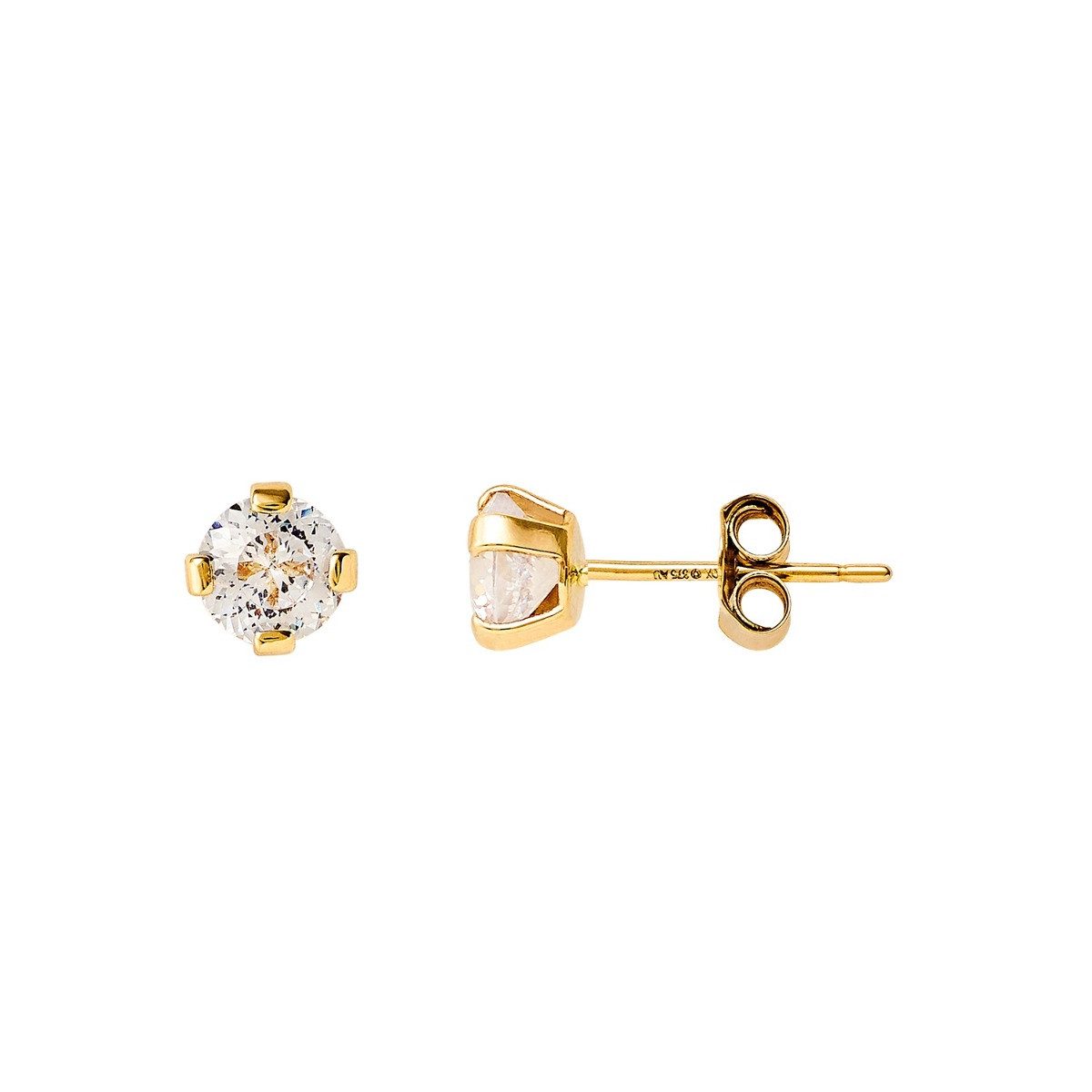 Paar Ohrstecker Ohrstecker Damen Fine Zirkonia 585er Gelbgold XG14K4075G