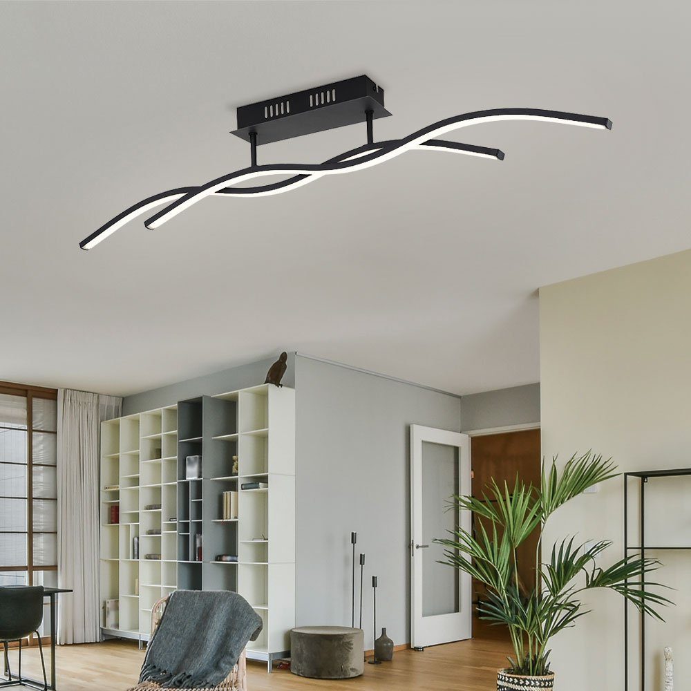 Designlampe Deckenleuchte, verbaut, LED LED Globo Deckenlampe Wohnzimmer Warmweiß, LED-Leuchtmittel Deckenleuchte fest