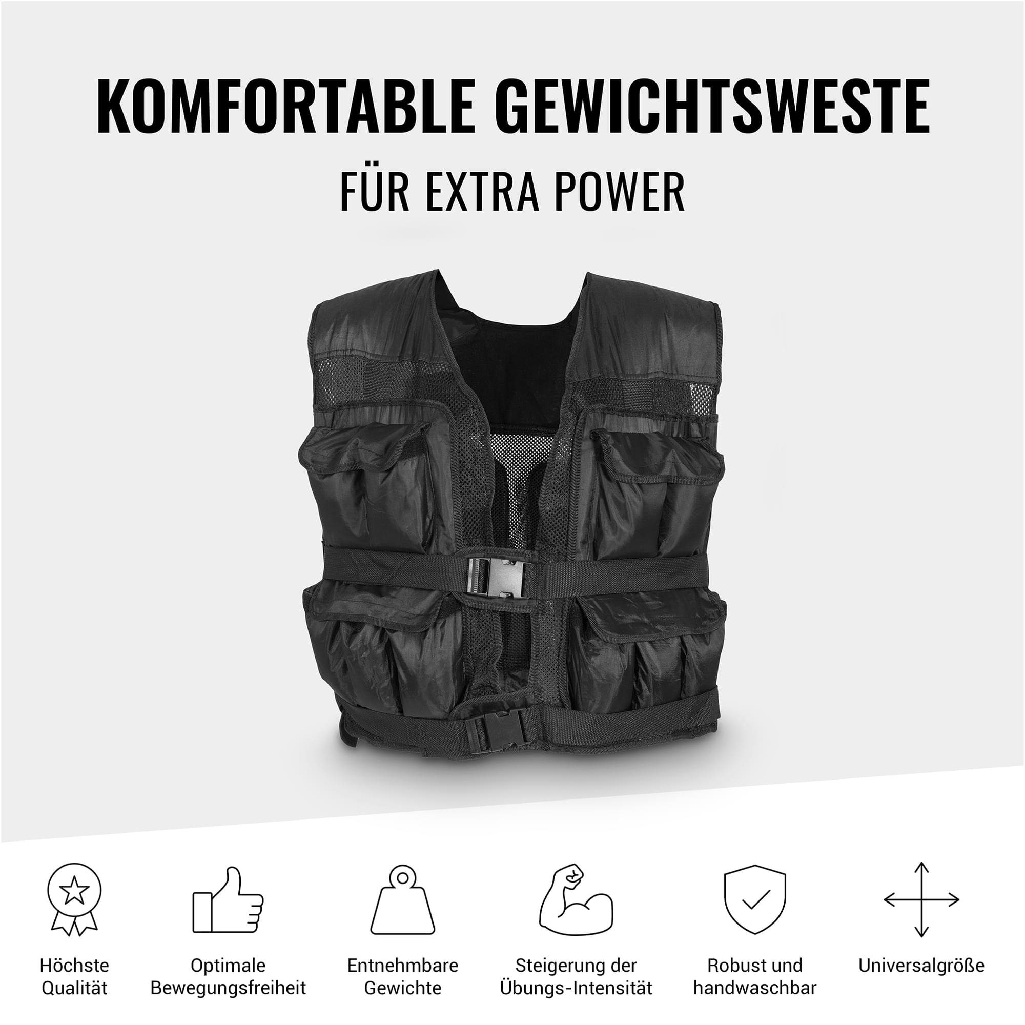 GORILLA SPORTS Gewichtsweste Gewichtsweste Schwarz, (1-tlg)