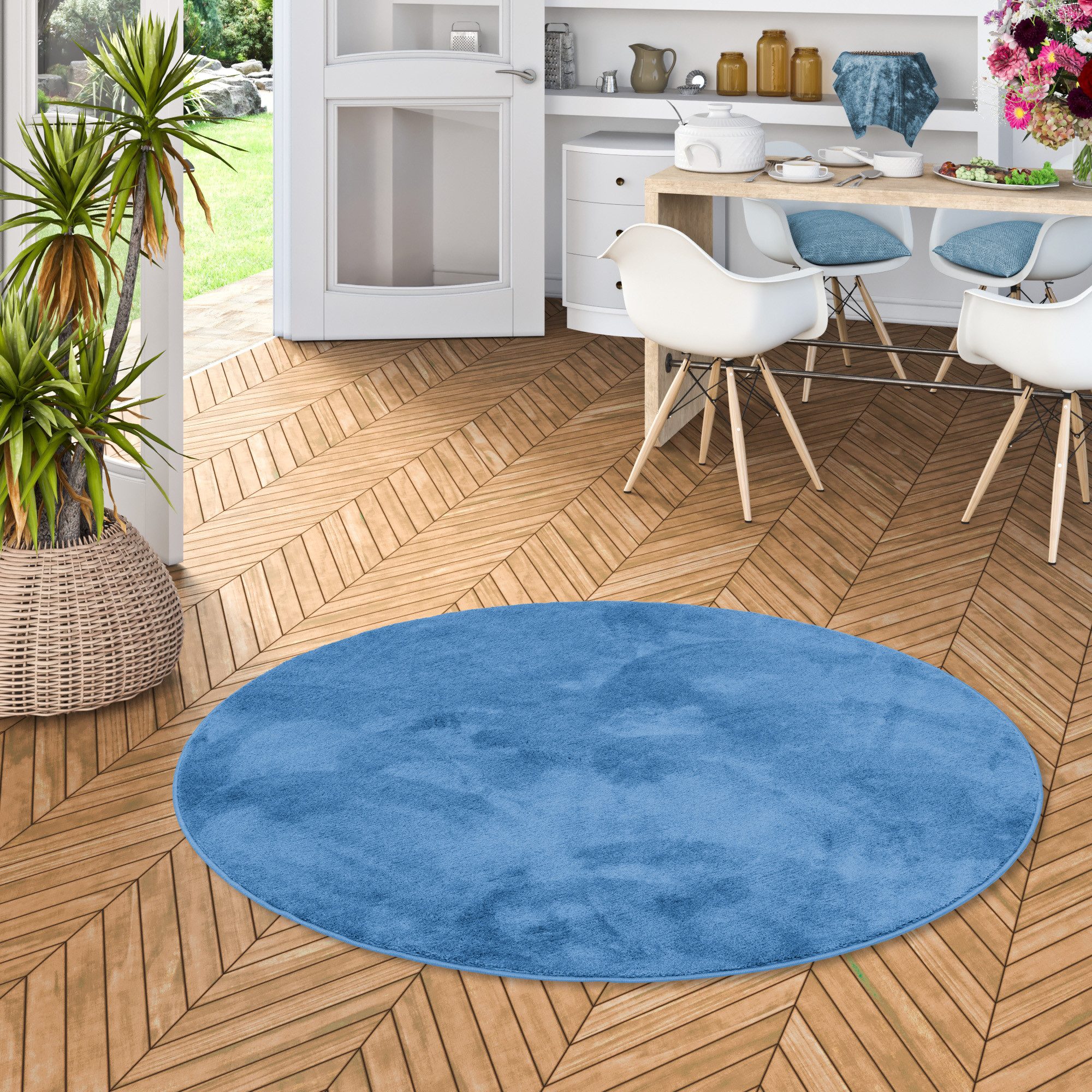 Snapstyle Hochflor-Teppich, Rund, Höhe: 20 mm günstig online kaufen