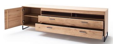 MCA furniture Lowboard TV-Board Portland 2, Asteiche Bianco massiv