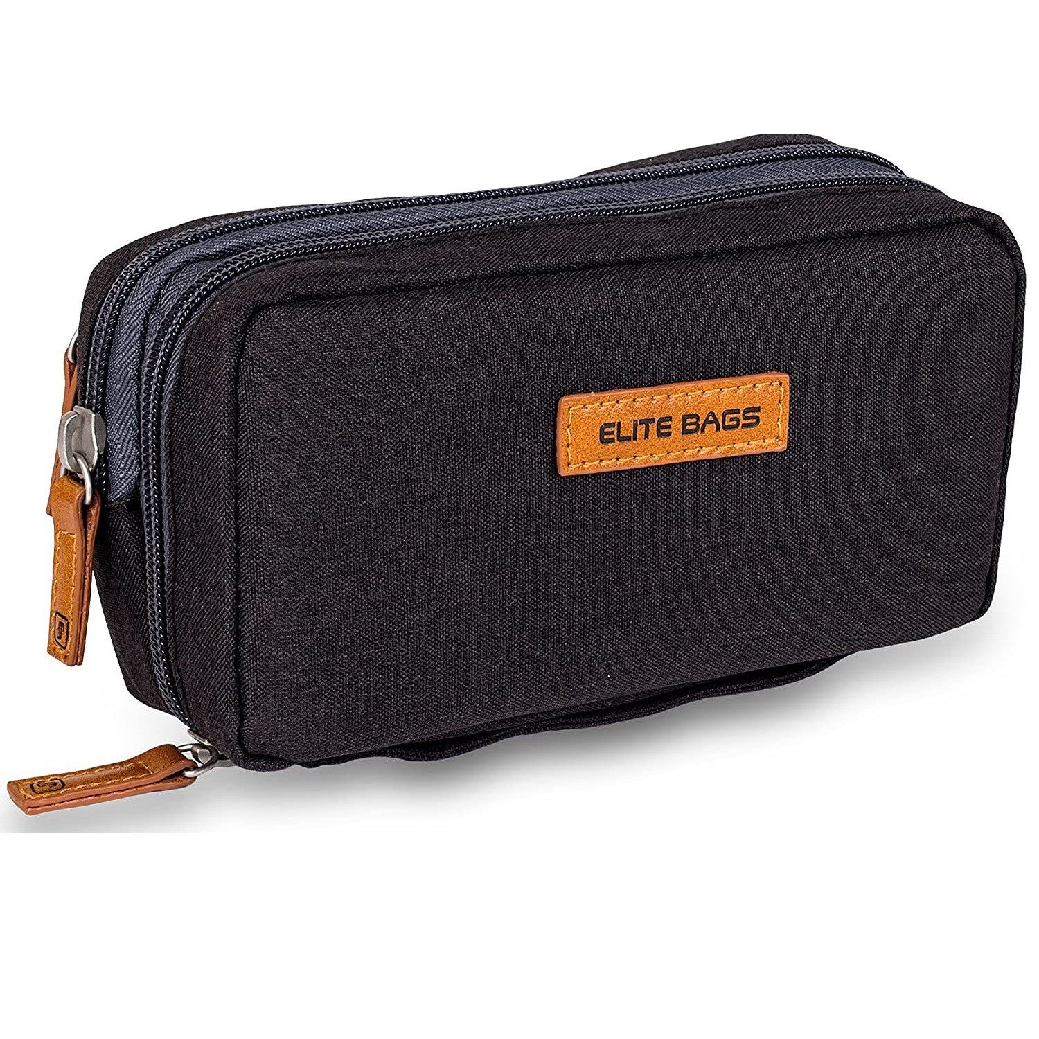 Elite Bags Aufbewahrungstasche Elite Bags DIABETIC'S Diabetikertasche schwarz (Insulin-Tasche, 1-tlg., inkl. Kühlpad), geschütztes, thermoisoliertes Insulin-Fach mit Platz für GEL Kühlpad