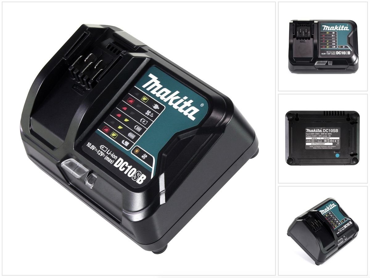 Makita DC 10 SB Schnell Ladegerät für 10,8 - 12V Li-Ion Akkus (197363-4) Schnelllade-Gerät