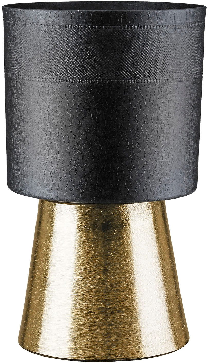 Casablanca by Gilde Tischvase Übertopf zylindrisch Nama schwarz (1 St) günstig online kaufen