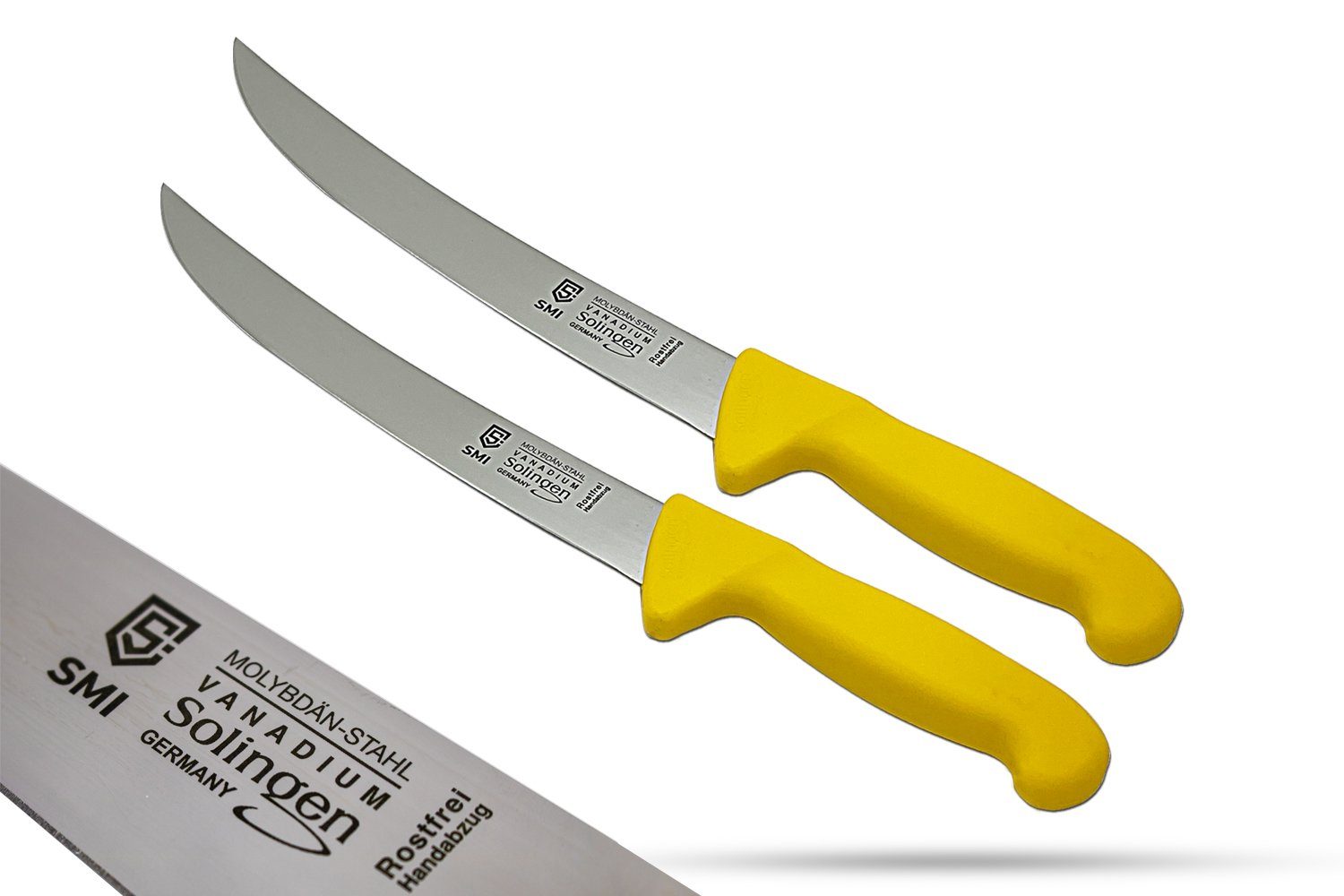 SMI Kochmesser 2-tlg Solingen Zerlegemesser 10 Zoll Metzgermesser Stechmesser